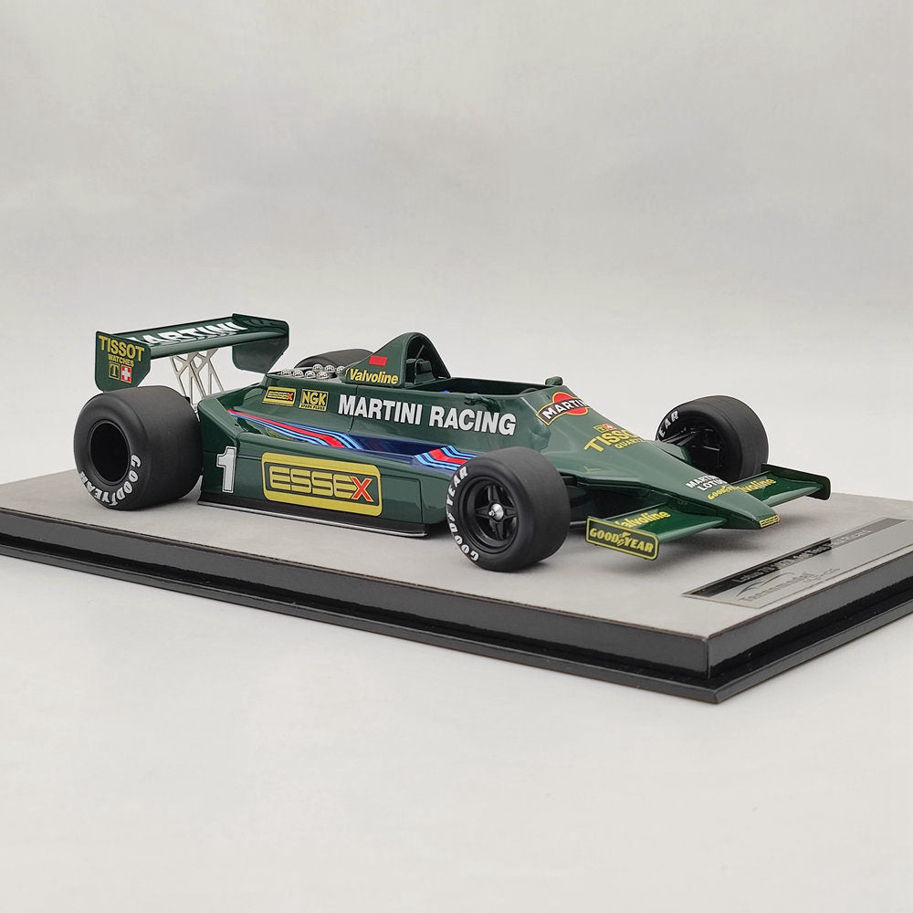 1/18 Scale Tecno Mythos Series Lotus 79 1979 First Test Paul Ricard TM18 287D Resin Model Car - Collectible Racing Car Display for Home Office & Gift for Motorsport Fans