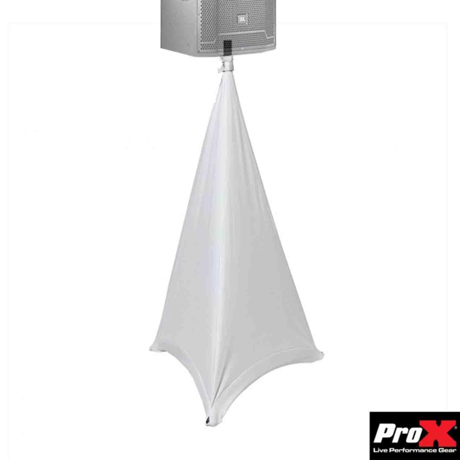 Prox X-SP2SC-WX2 2-Pack Lycra Speaker Tripod Cover & Lighting Stand Scrim - Dual-Sided Fabric Diffuser for Photography, Videography & Studio Lighting