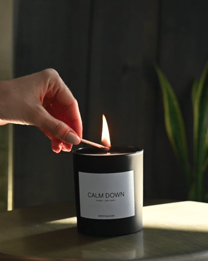 Calm Down Scented Candle - Lavender & Chamomile Aromatherapy Candle for Relaxation, Stress Relief & Better Sleep - Perfect for Yoga, Meditation & Bedtime Use