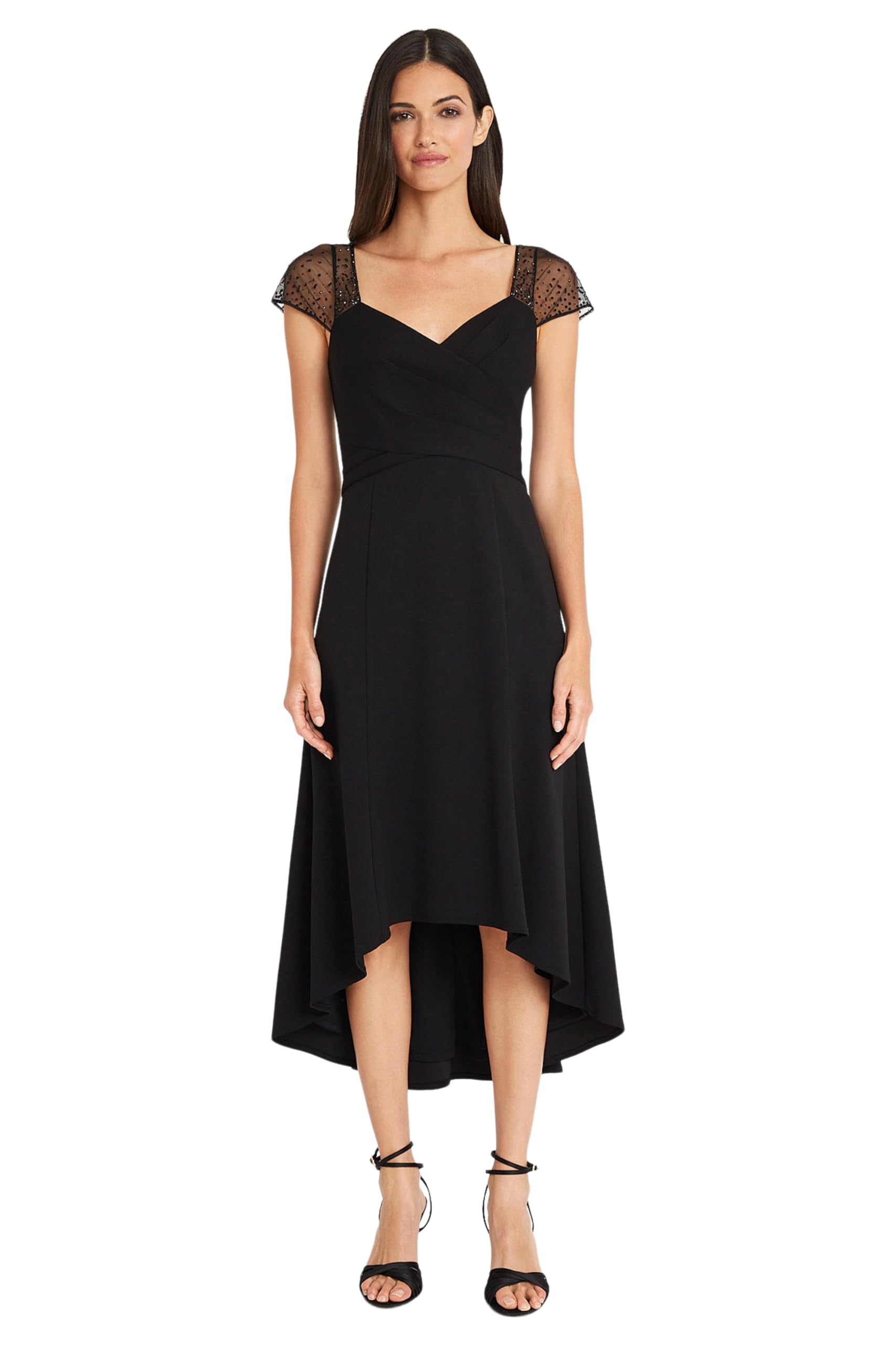 Maggy London Elegant High-Low Cocktail Dress with Sweetheart Neckline | Women's Formal Party & Wedding Guest Dress for Evening Events, Bridal Showers & Special Occasions