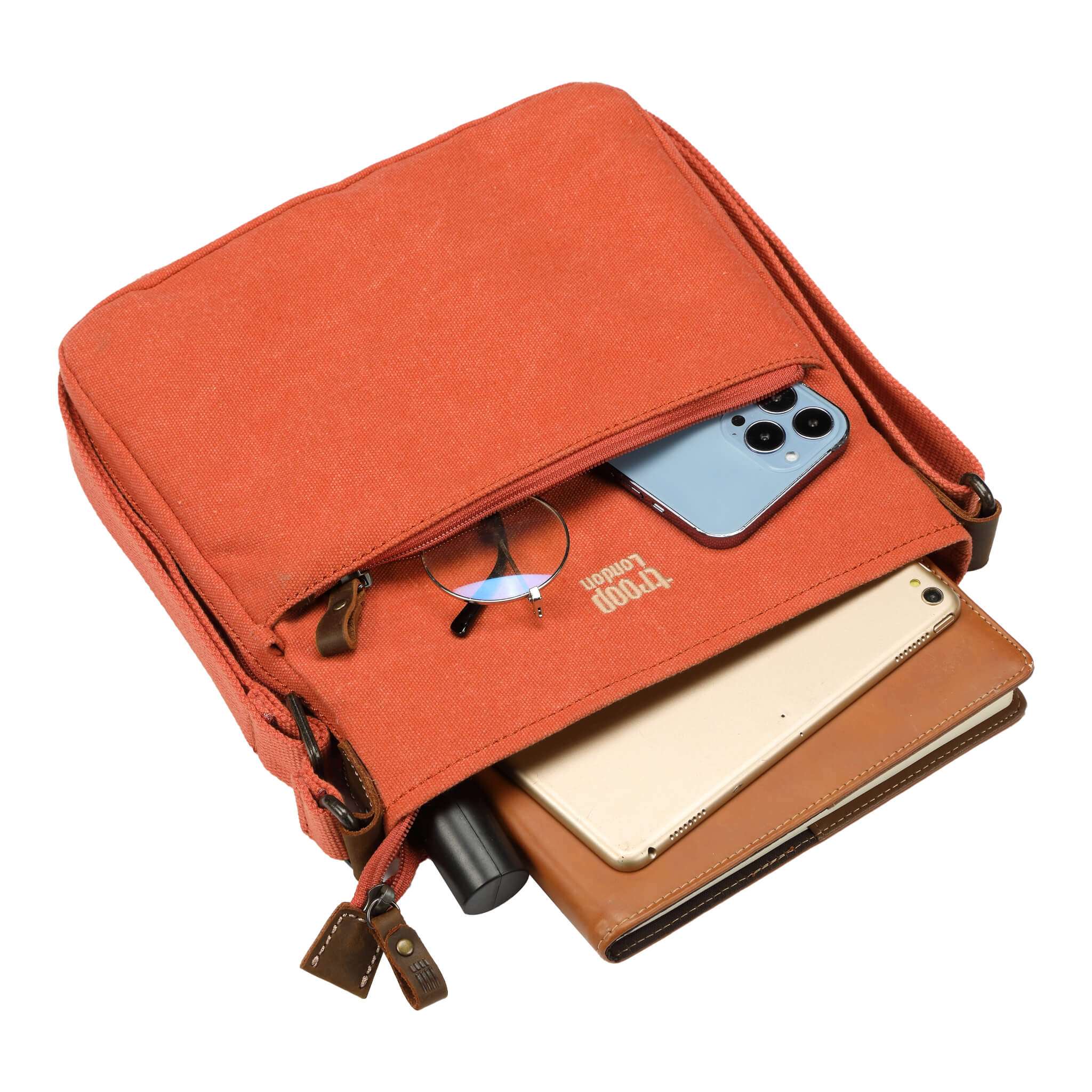 Troop London Classic Canvas Crossbody Bag for Men & Women - Stylish & Durable Shoulder Bag for Travel, Work & Everyday Use