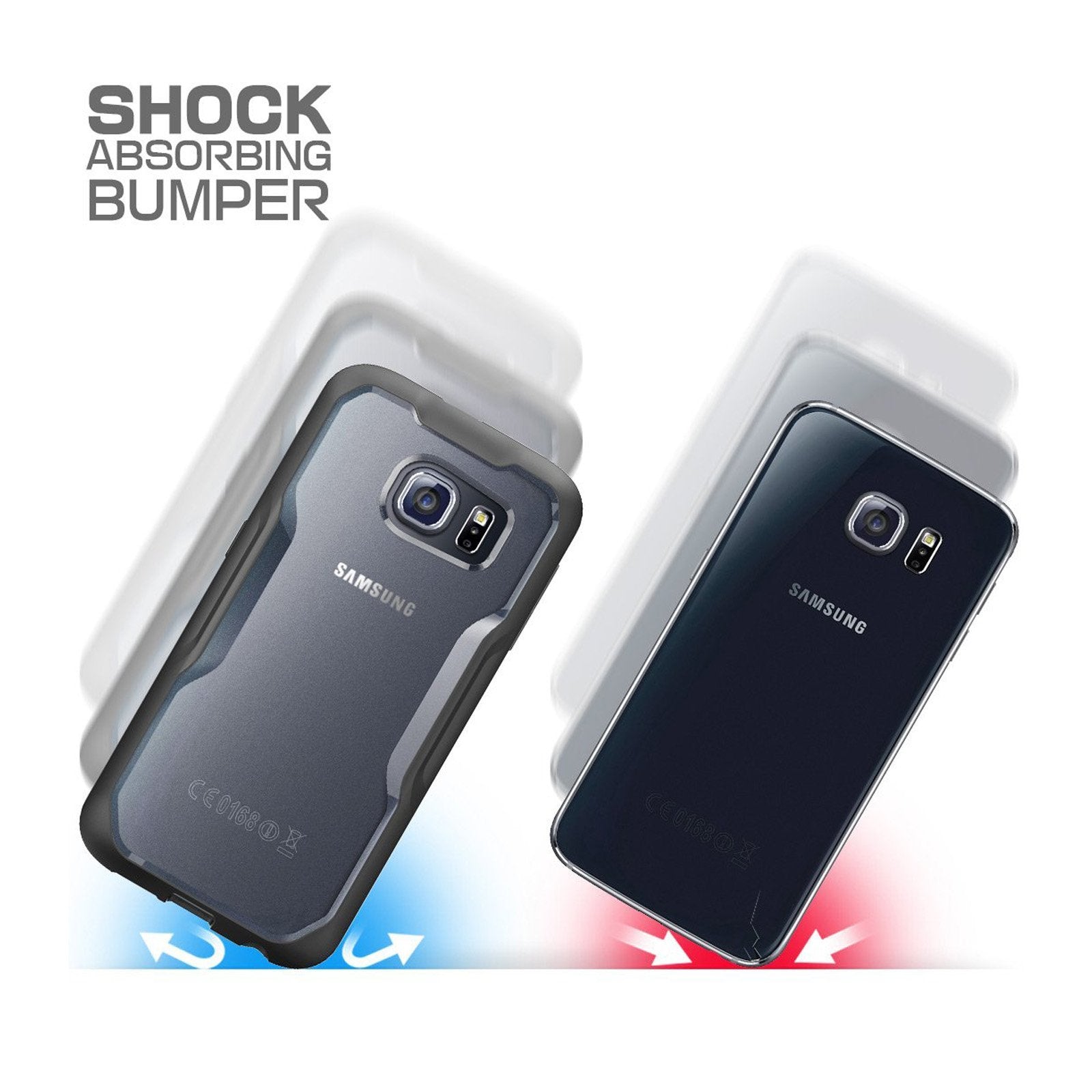 Samsung Galaxy S6 Unicorn Beetle Hybrid Protective Bumper Case - Shockproof & Scratch Resistant Cover with Frost Finish - Perfect for Outdoor Activities & Daily Use