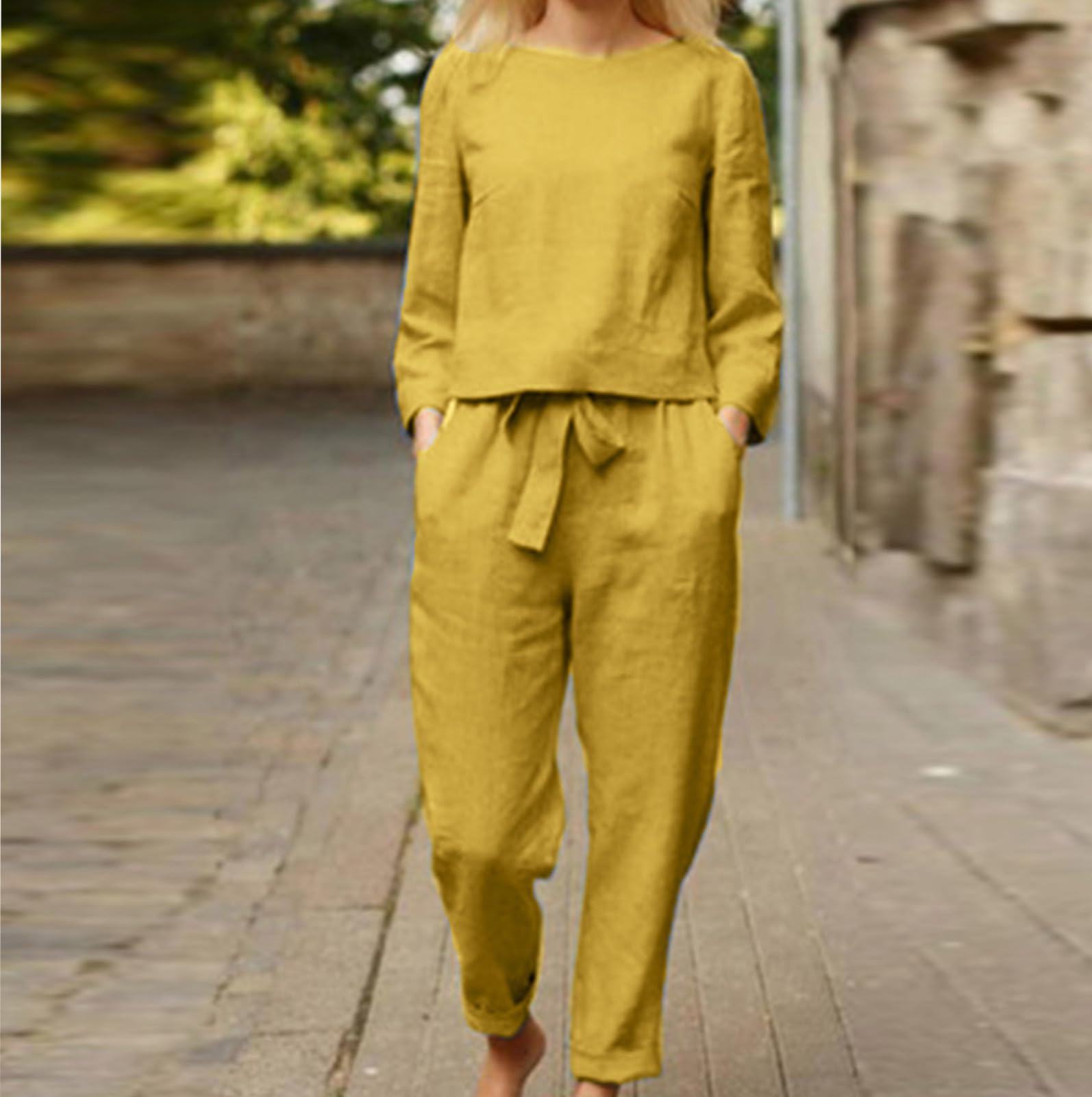 Women's 2-Piece Matching Lounge Set - Comfy Sweatsuit & Vacation Outfit | Plus Size Pajama Sets & Cute Loungewear for Home, Travel & Couple Matching