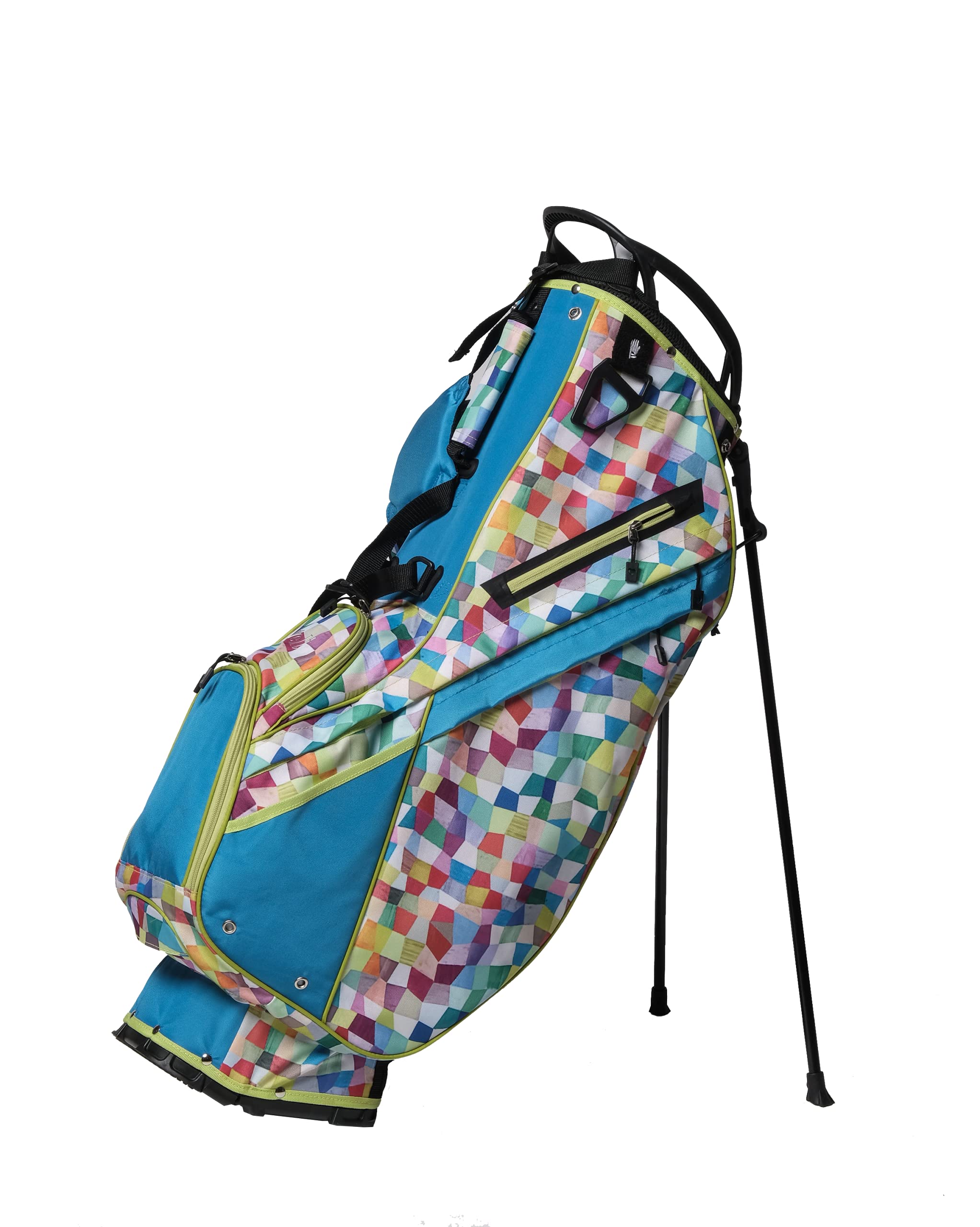 **Ladies Mini Golf Bag - Lightweight Nylon Cart Bag with 4 Dividers, Putter Well, Rain Hood & 6 Easy-Access Pockets - Perfect for Golf Outings & Travel**