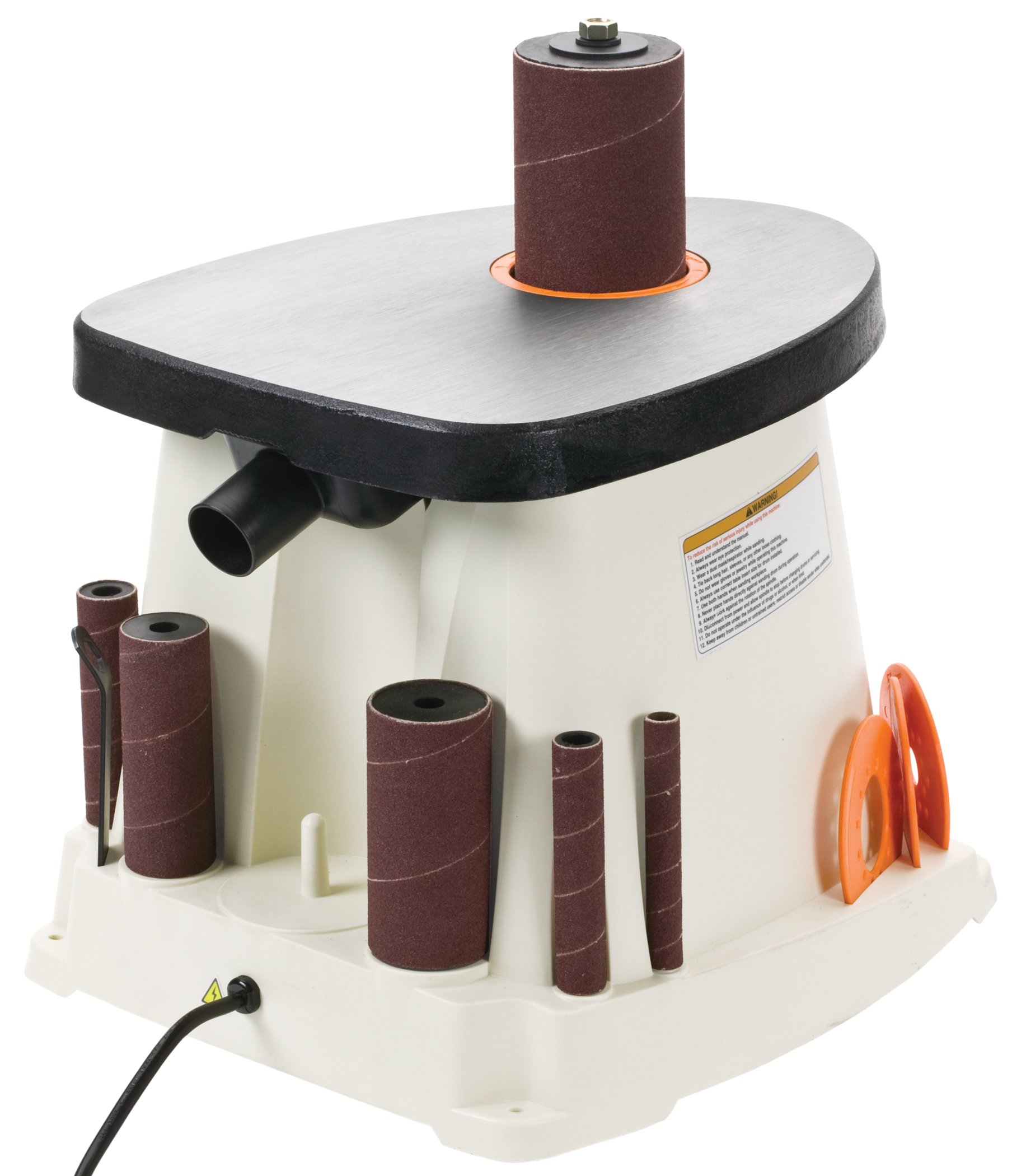 Shop Fox Oscillating Spindle Sander with Abrasive Cleaning Stick - Woodworking Power Tool for Sanding Curves, Edges & Contours - Perfect for DIY Projects & Professional Wood Shops