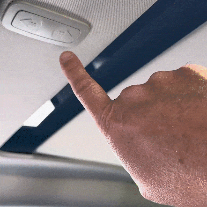 Tesla Model Y Retractable Electric Glass Roof Sunshade - Automatic Sun Protection for Hot Days, Road Trips & Summer Driving
