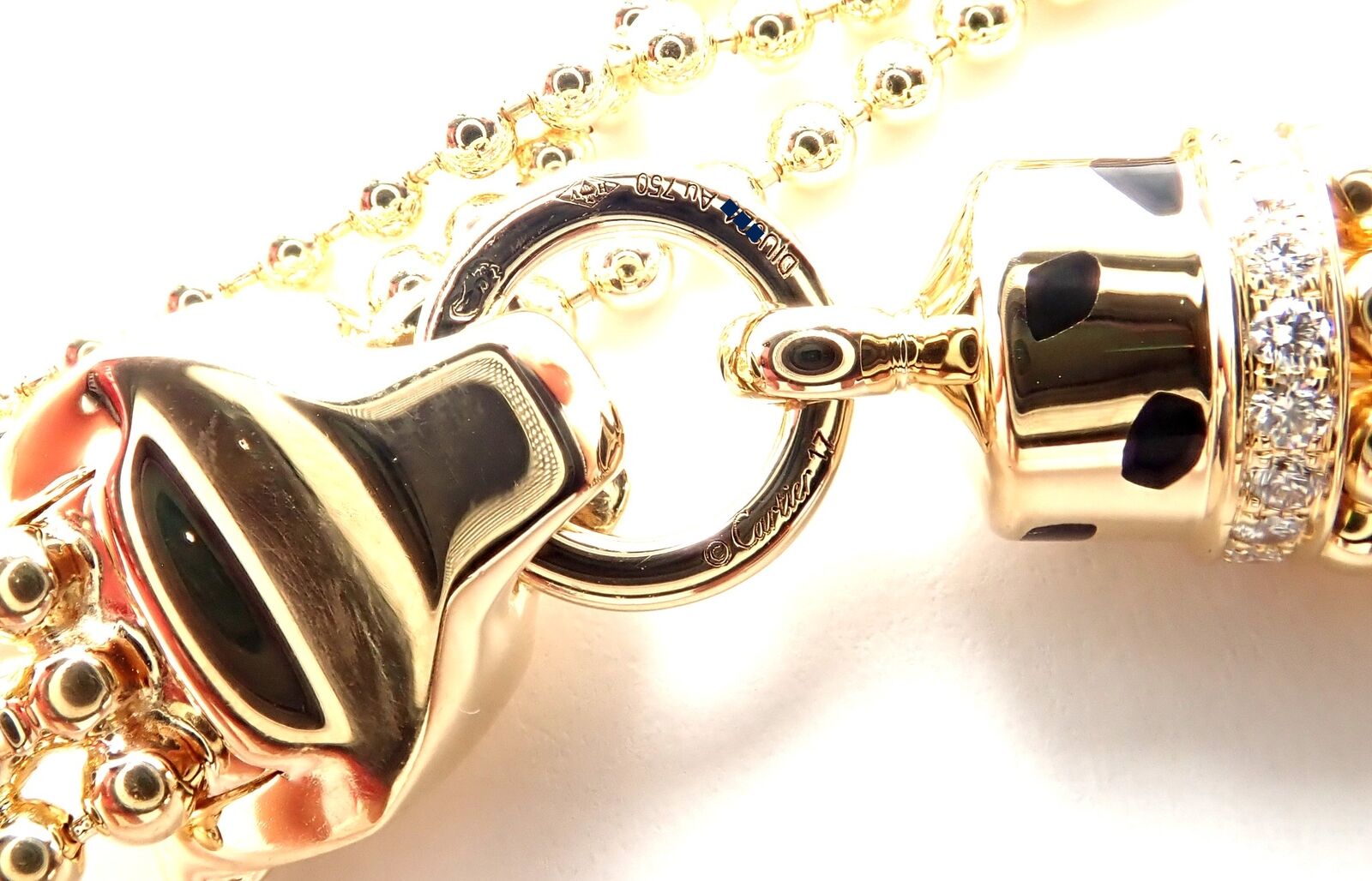 Authentic Cartier Panthere Bracelet 18k Yellow Gold with Diamonds & Tsavorite - Luxury Jewelry for Women, Perfect for Gifts & Special Occasions