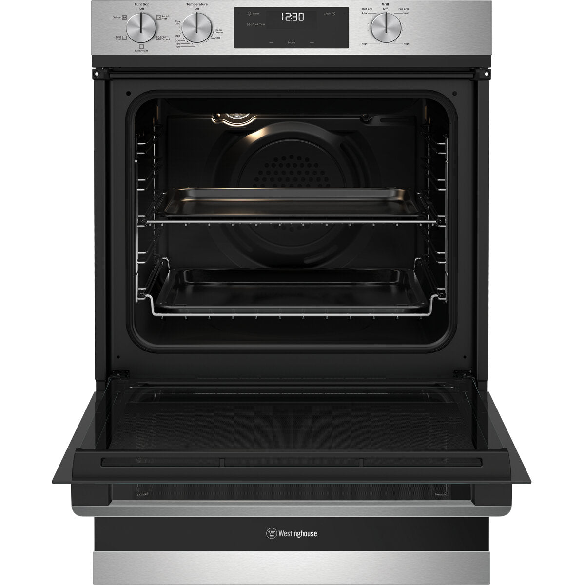 Westinghouse 60cm Stainless Steel Multi-Function Oven & Grill WVE6565SD - Perfect for Baking, Roasting & Grilling in Home Kitchens & Outdoor BBQs