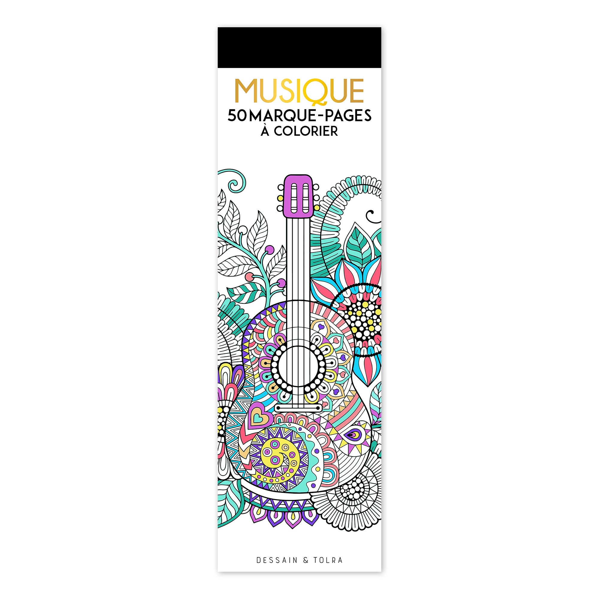 50 Coloring Bookmarks for Kids & Adults - Music Theme French Edition - Perfect for Gifts, School Activities & Relaxation