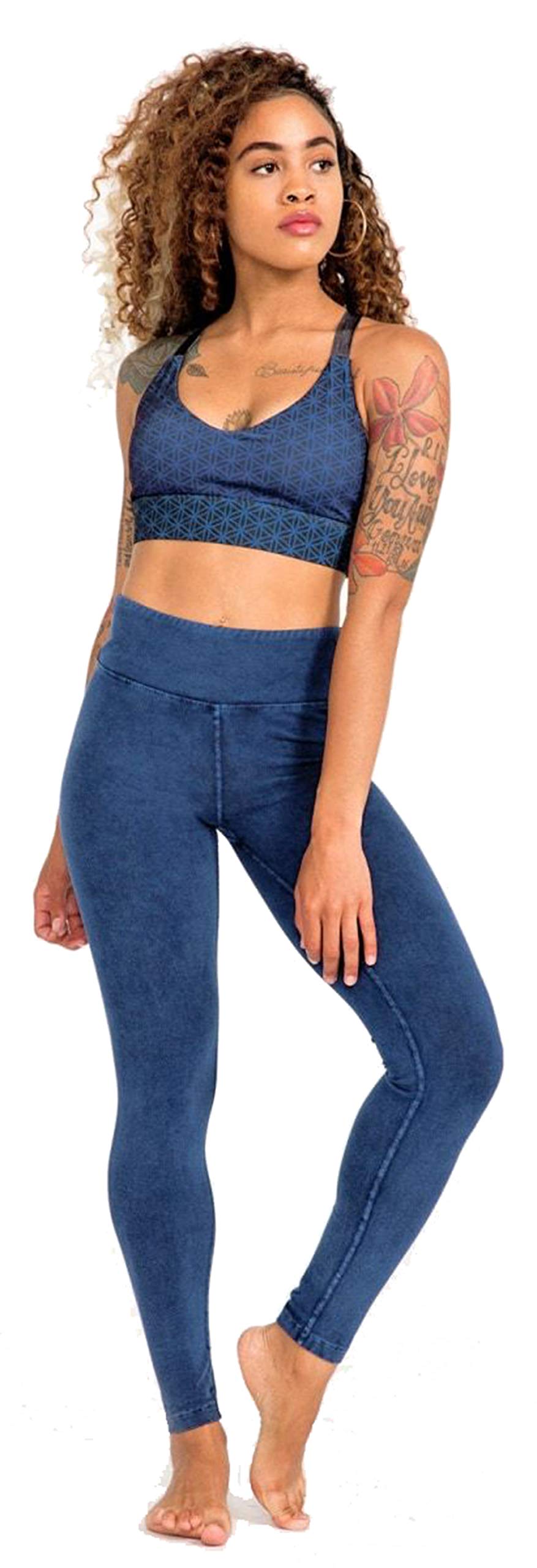 Vintage Wash High Waist Naked Leggings for Women - Soft Stretchy Yoga Pants for Workout, Lounge & Everyday Wear