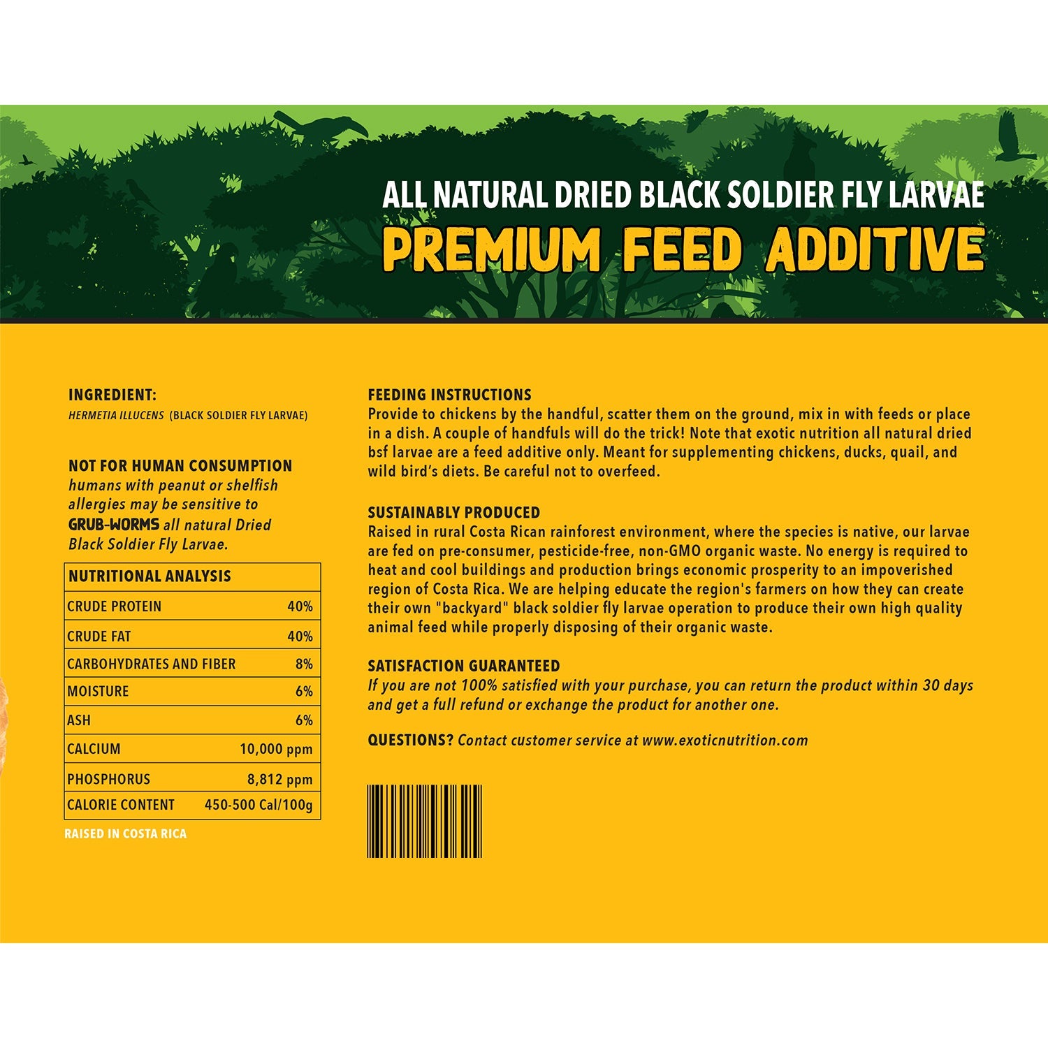 Premium Grub Worms - Black Soldier Fly Larvae for Reptiles, Chickens & Wild Birds | High-Protein Live Feed for Bearded Dragons, Geckos & Poultry | Perfect for Fishing Bait & Composting