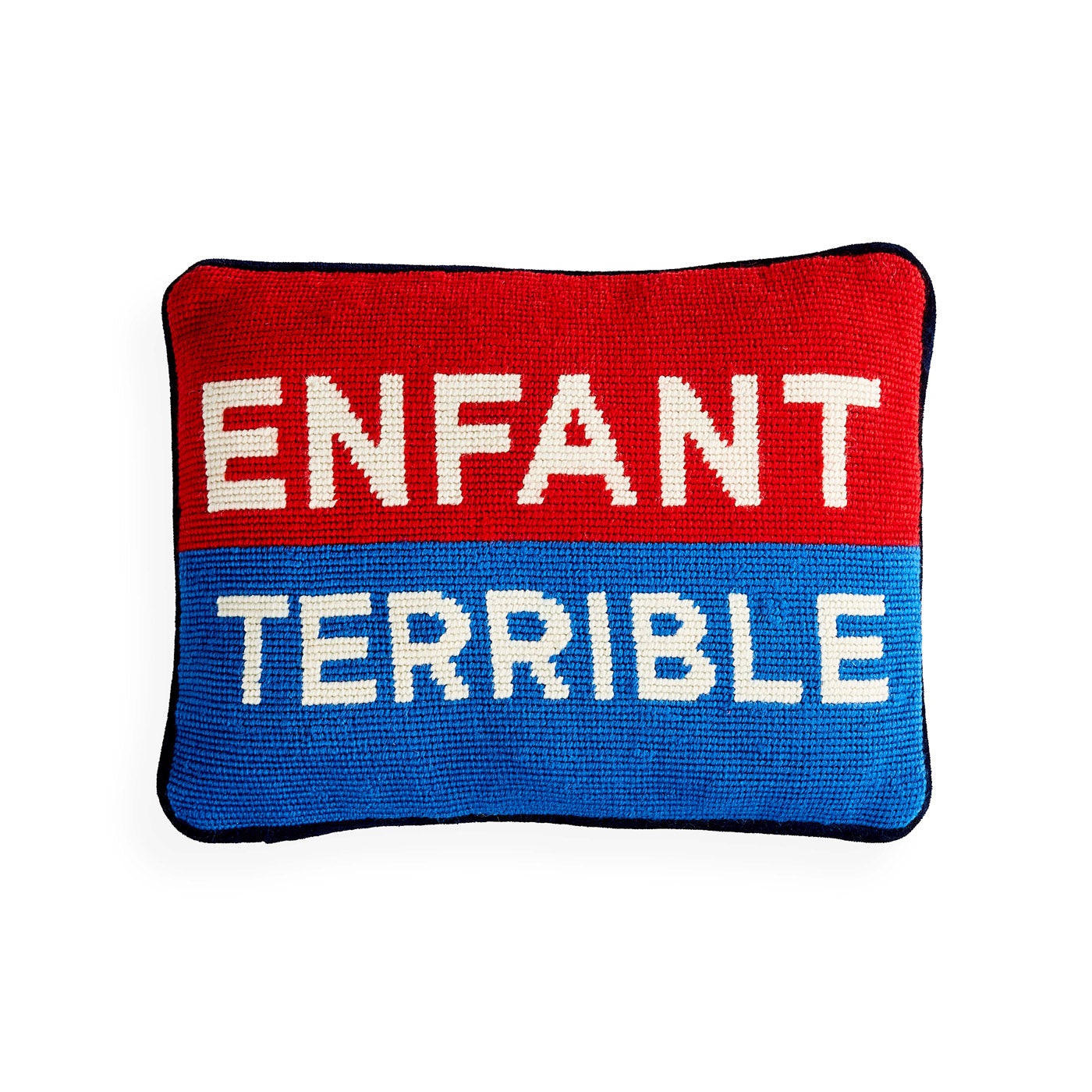 Enfant Terrible Needlepoint Pillow - Elegant Home Decor for Living Room, Bedroom & Nursery - Perfect Gift for Housewarming & Baby Showers