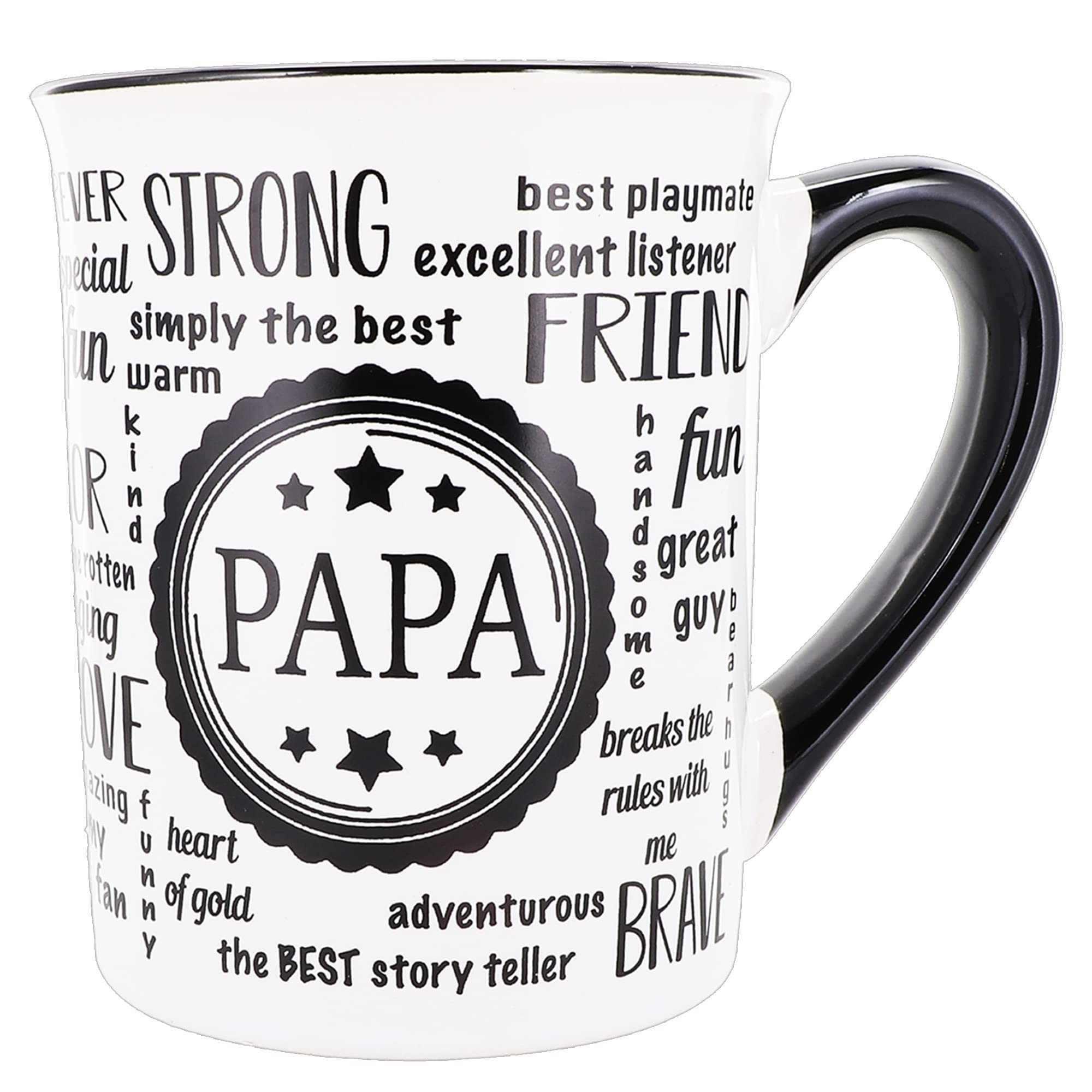 16oz Papa Ceramic Coffee Mug - Unique Gift for Men, Grandpa, Father | Cute Tea Cup for Coffee & Tea Lovers | Perfect for Christmas, Birthday & Home Decor | Ideal for Office, Kitchen & Coffee Table Decor