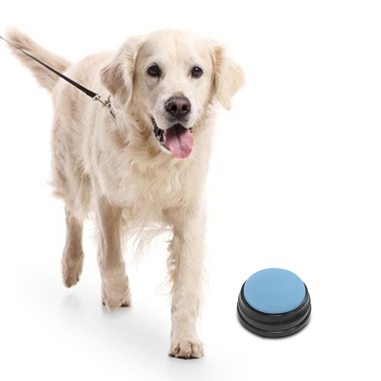 Fityle Dog Training Buttons - Recordable Sound Recorder for Pets & Puppies - Light Blue for Home Training