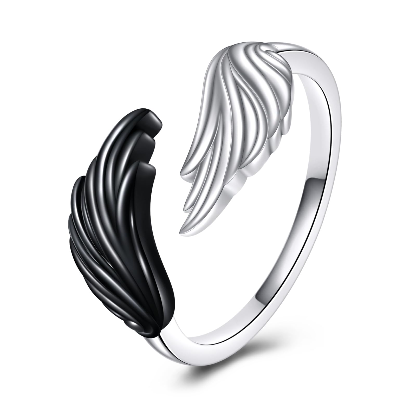 925 Sterling Silver Anxiety Rings for Women & Men - Frog, Wolf, Dragonfly, Hummingbird, Fox, Elephant, Panda, Red Panda & Angel Wings Designs | Open Adjustable Rings for Stress Relief, Fashion Jewelry Gift | Perfect for Daily Wear, Meditation & Self-Care Moments