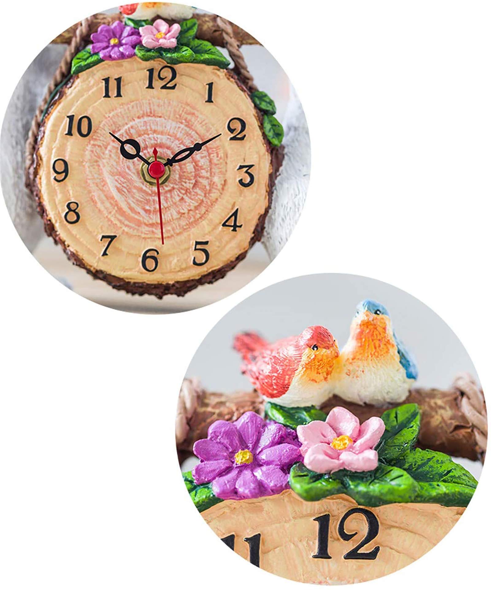 Gaone 8-Inch Silent Bear Animal Clock - Non-Ticking Desktop & Mantle Clock for Home, Bedroom, Office Decor | Perfect Gift for Kids, Creative Salon & Workspace Decoration