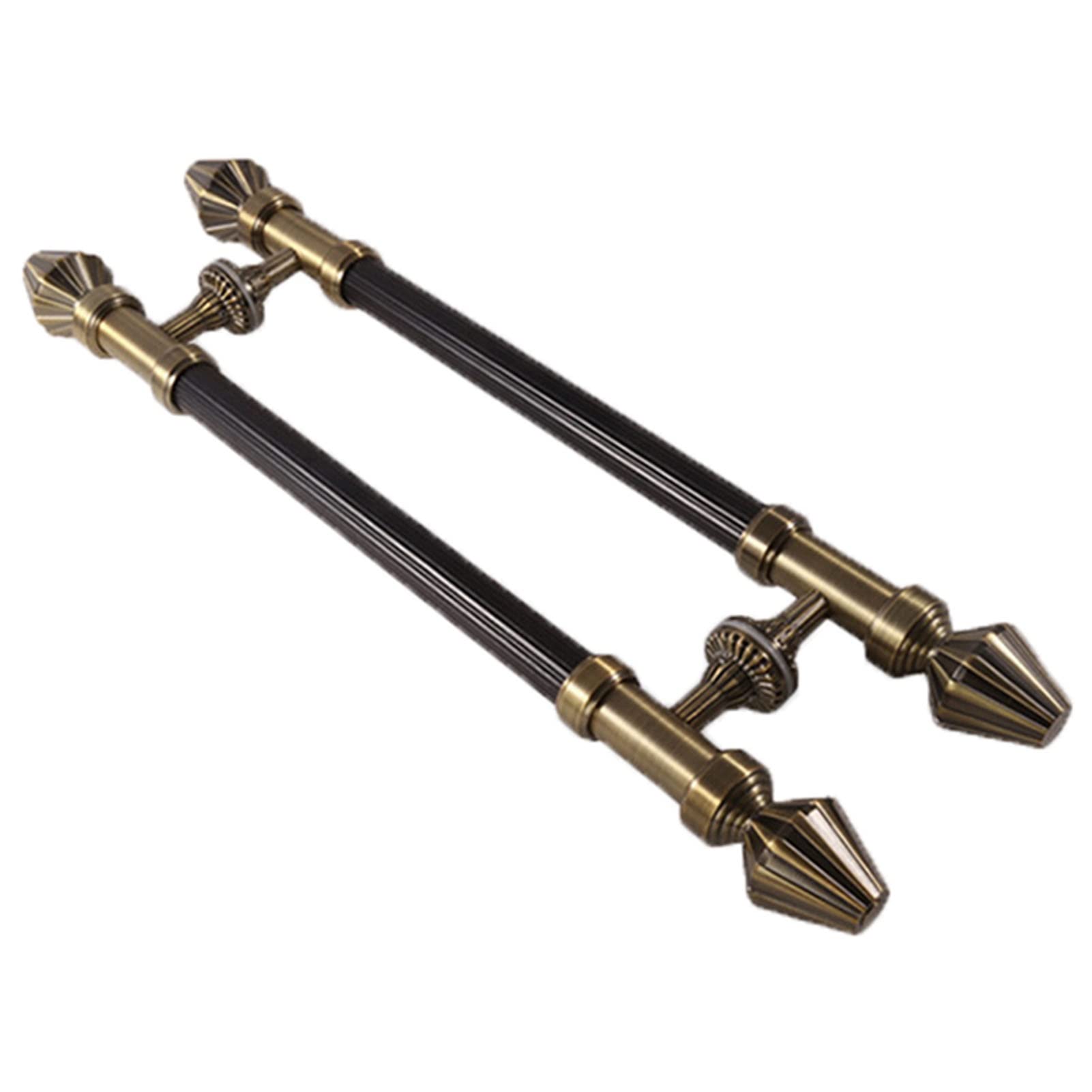 European Style Door Pull Handle - Retro Push/Pull Aluminum Alloy Entry Bar with Installation Kit for Wood/Glass/Sliding Doors (Bronze, 24 Inch) - Perfect for Barn Doors, Home Entryways & Office Spaces