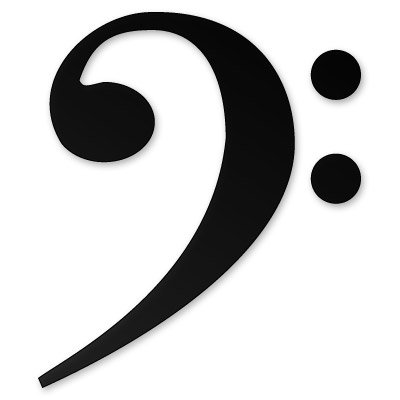 AK Wall Art Bass Clef Music Vinyl Sticker - Waterproof Decal for Car, Phone, Helmet - Multiple Sizes Available - Perfect for Music Lovers & Home Decor