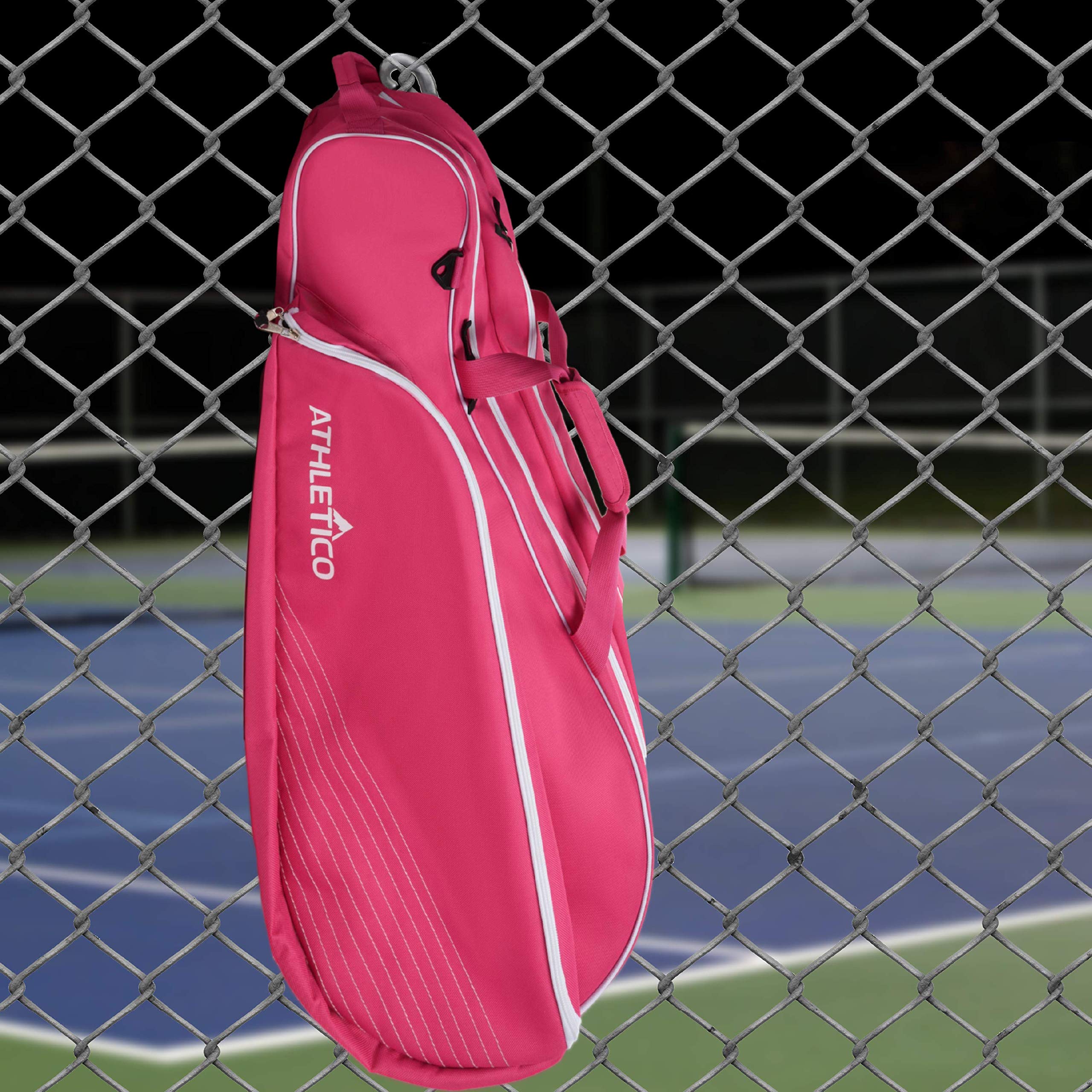 Athletico 6 Racquet Tennis Bag - Padded Protective Case for Tennis Rackets | Lightweight Durable Tennis Gear for Men, Women & Kids | Perfect for Club Matches, Tournaments & Practice Sessions