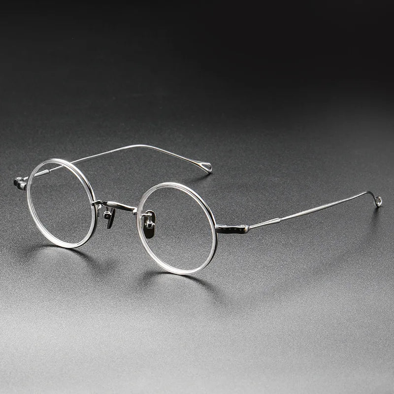 Aimee Unisex Full Rim Round Titanium Acetate Eyeglasses 22008 - Lightweight Durable Glasses for Men & Women - Perfect for Reading, Work, and Everyday Wear