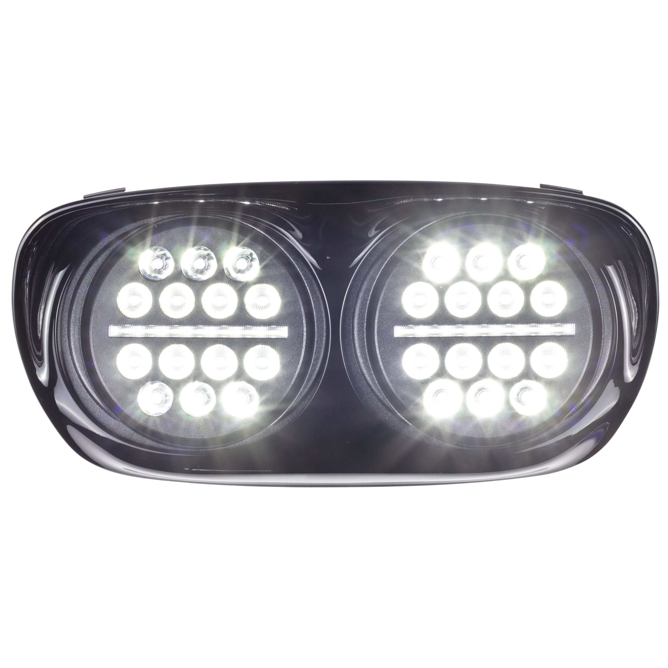 Eagle Lights SLIM LINE LED Projection Headlight for 1998-2013 Harley Davidson Road Glide - High Visibility Motorcycle Headlight for Night Riding & Safety