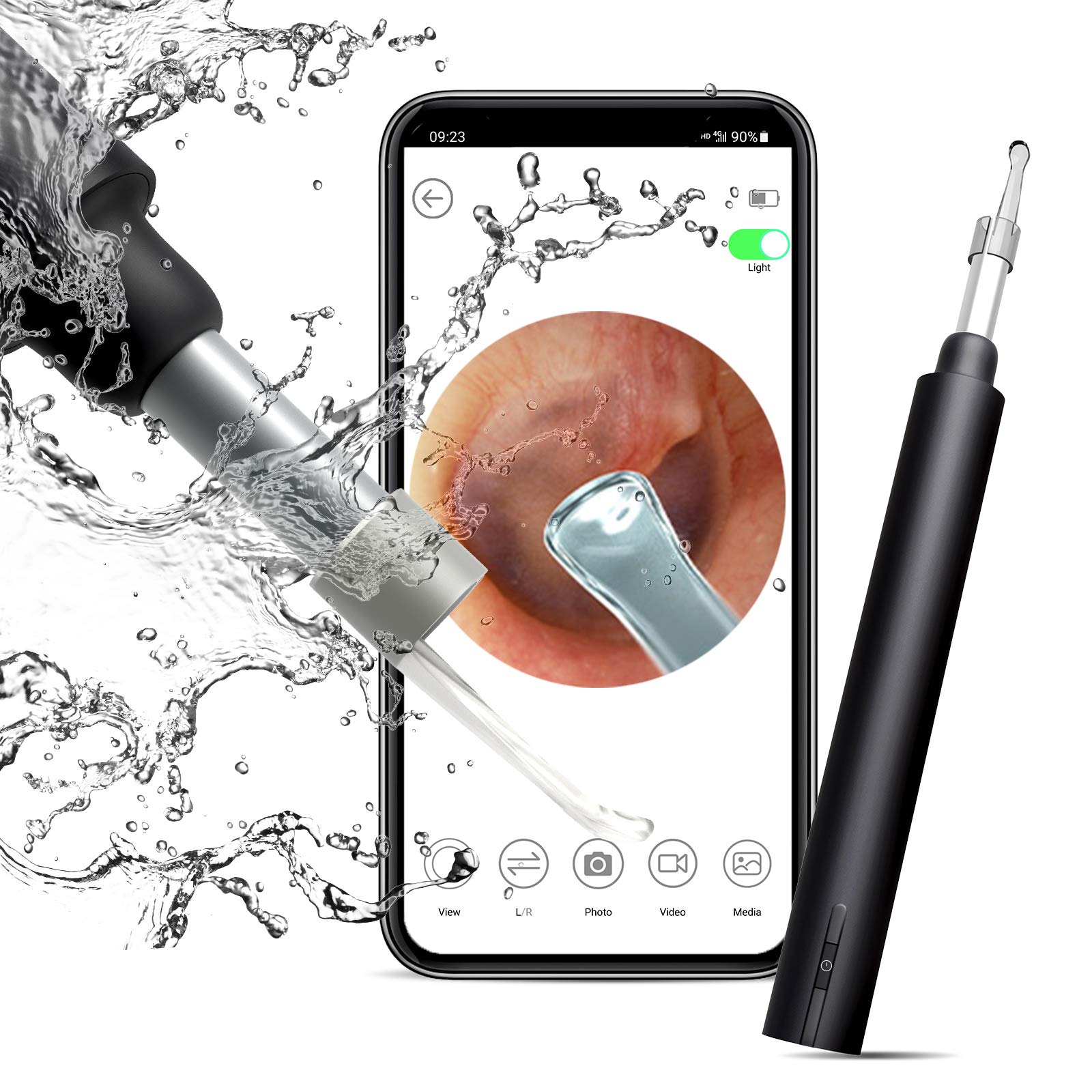 **Chanarily 1080P HD Wireless Ear Endoscope with Camera - Ear Wax Removal Tool with 6 LED Lights, Waterproof Otoscope for Smartphones - Perfect for Home Ear Cleaning & Health Checkups**