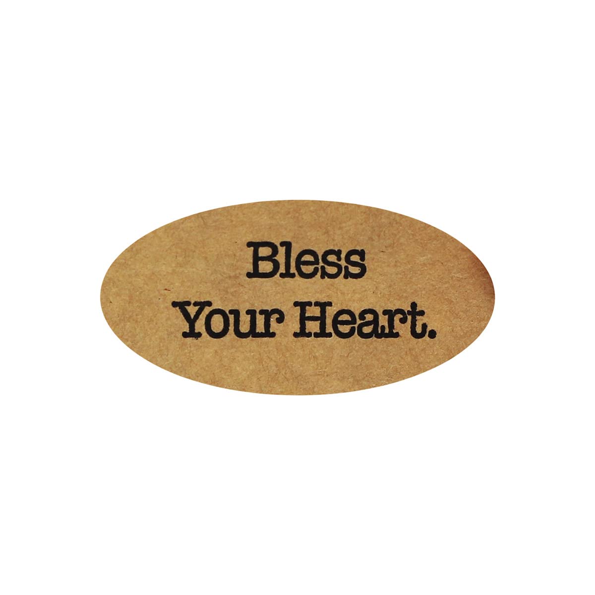 Bless Your Heart Natural Kraft Stickers - 1x2 Inch Oval Labels (500 Pack) - Perfect for Scrapbooking, DIY Crafts & Gift Wrapping