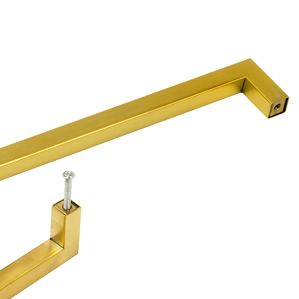 15 Pack Brushed Brass Drawer Pulls - 192mm Kitchen Cabinet Handles with Gold Finish for Modern Cabinets & Furniture (Bedroom, Bathroom, Office)