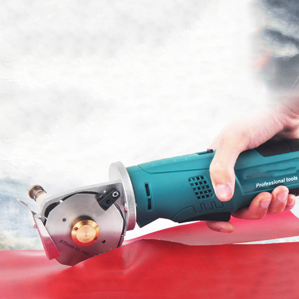 Upgraded Electric Fabric Scissors - Portable Round Knife Cutter with 4000mAh Lithium Battery, 25mm Cutting Thickness - Perfect for Leather Furniture & Clothing DIY Projects