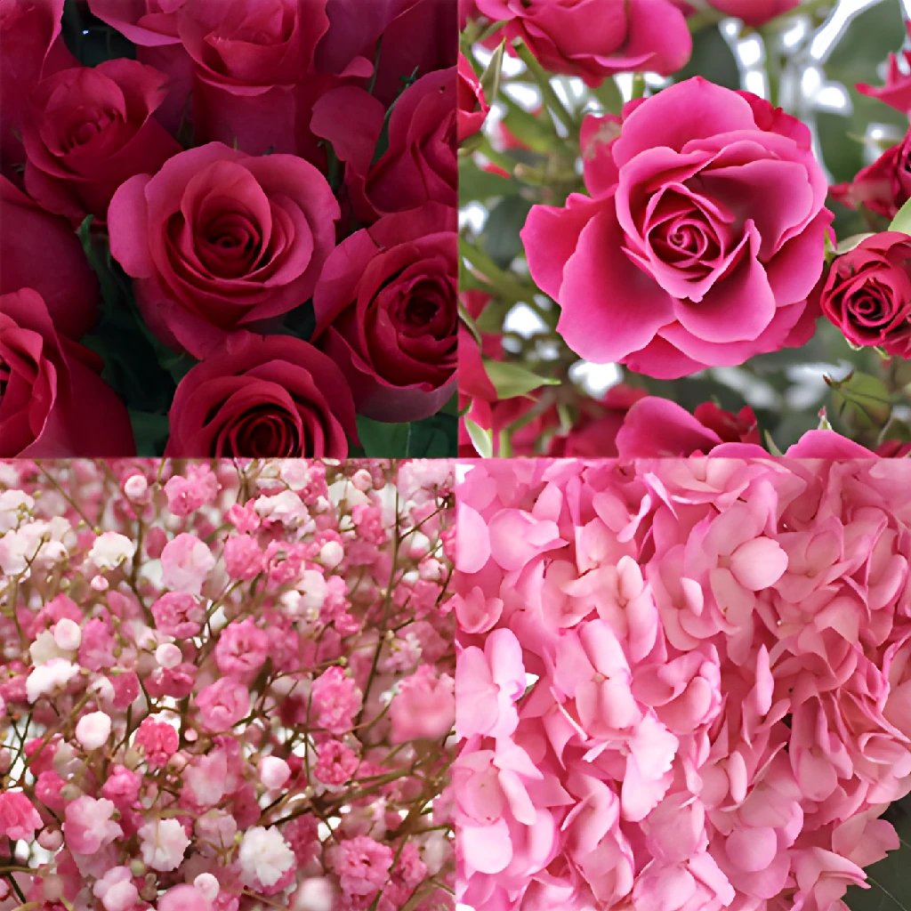 Blush White Sweet Sixteen DIY Flower Arrangement Kit - Perfect for Birthday Parties, Bridal Showers & Home Decor