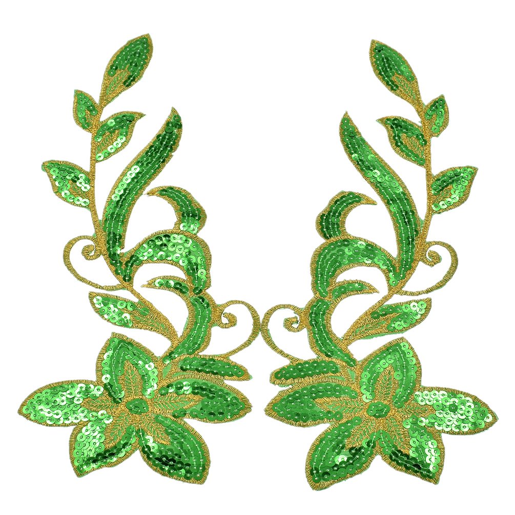 Sparkling Flower Appliques with Sequins - DIY Sewing & Embroidery Patches for Clothing, Bags, Hats - Perfect for Costumes, Fashion Accessories & Craft Projects