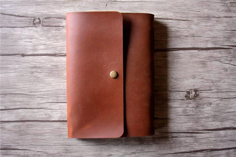 Premium Leather Bound Notebook with Saddle Button - Elegant Journal for Writing, Note Taking & Gift Giving - Perfect for Office, School & Travel Use