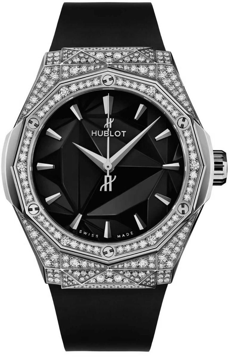 Hublot Classic Fusion Orlinski Titanium & Diamonds Watch for Men & Women - Luxury Swiss Timepiece for Business, Gala & Special Occasions