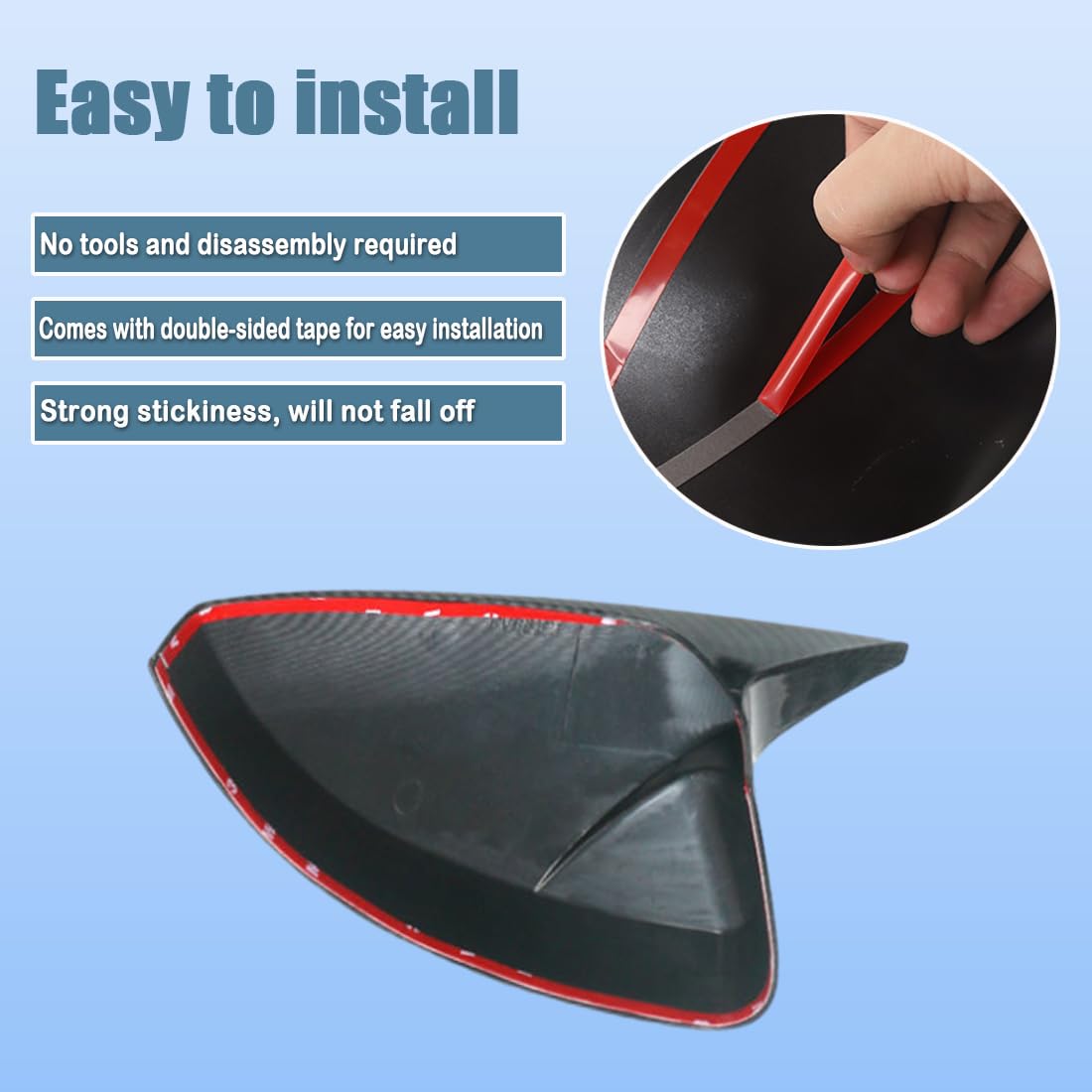 Carbon Fiber Rear View Mirror Cover for 2022-2024 Subaru BRZ & Toyota GR86 - Side Mirror Cap Replacement - Perfect for Car Customization & Protection