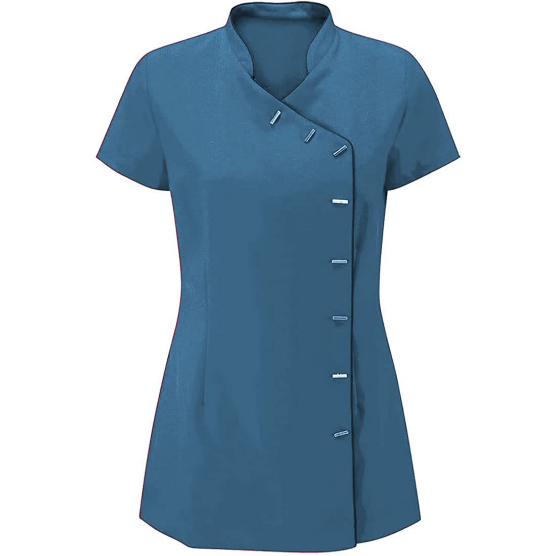 7STAR Women's Cross Beauty Tunic for Hair Salon, Spa, Massage Therapist, Nail Salon - Professional Healthcare Uniform for Work & Comfort