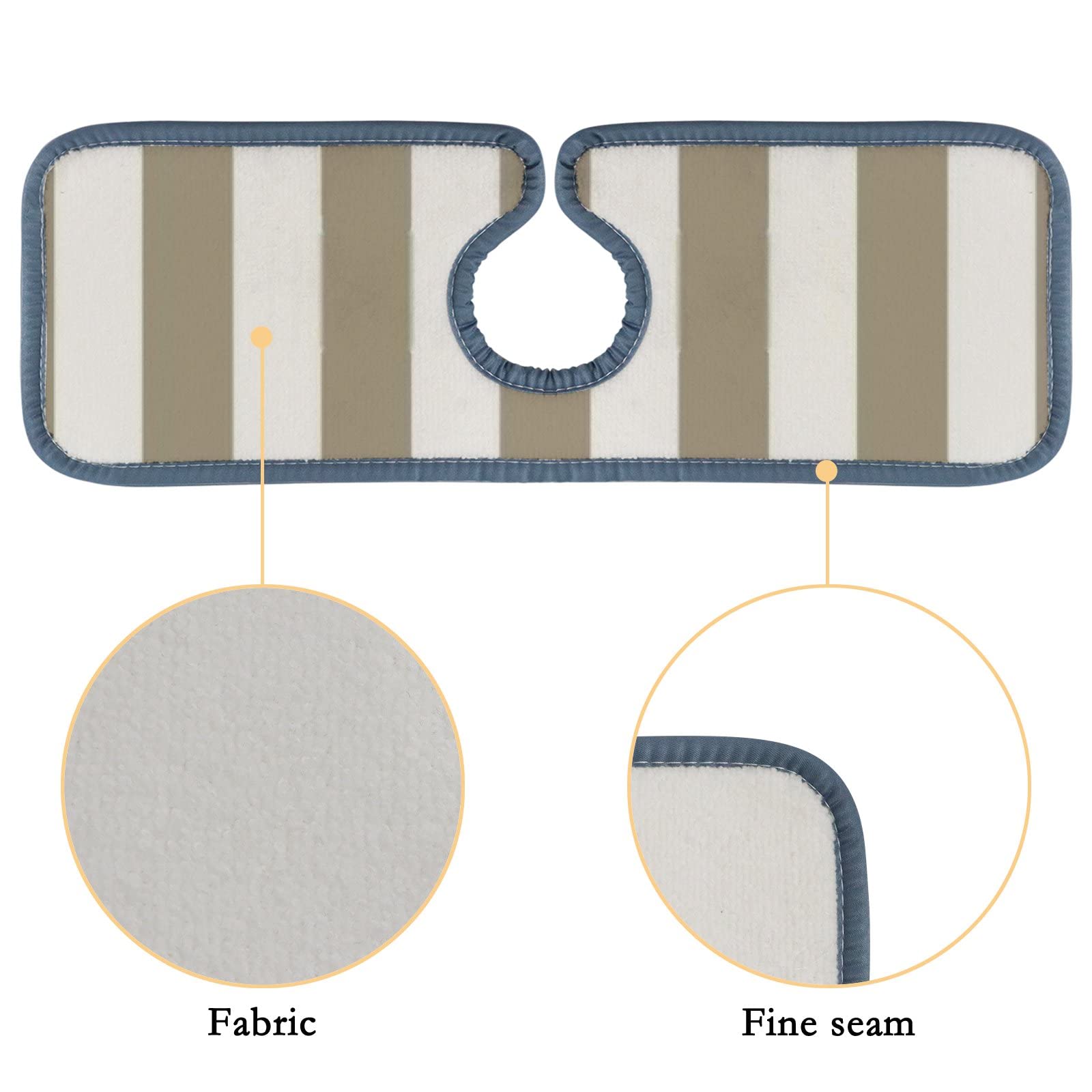 Non-Slip Striped Geometric Sink Faucet Mat - 4 Pack Absorbent Splash Guard Pads for Kitchen, Bathroom, RV - Waterproof Countertop Protector Prevents Stains & Spills | Perfect for Cooking, Washing Dishes & RV Travel