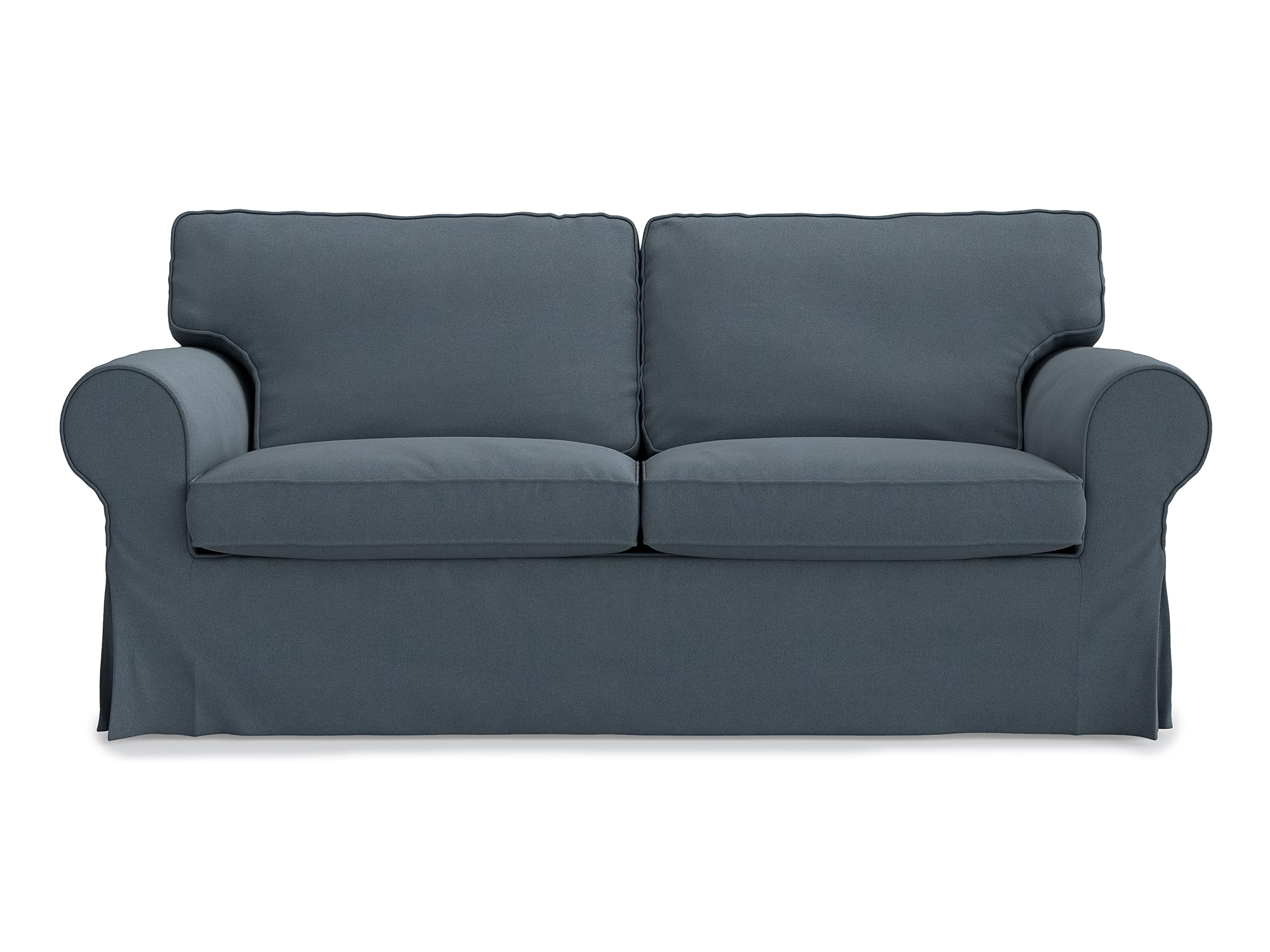 TLYESD Pre-Shrunk Sofa Cover for IKEA Ektorp Loveseat - Pet & Kid Friendly Slipcover, Dark Grey Polyester Fabric - Perfect for Living Room, Nursery, or Pet-Friendly Spaces
