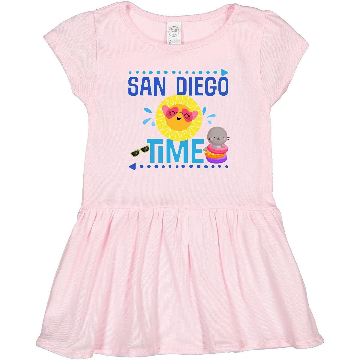 Inktastic San Diego Vacation Cute Beach Toddler Dress - Adorable Summer Outfit for Girls, Perfect for Beach Trips, Family Vacations & Outdoor Adventures