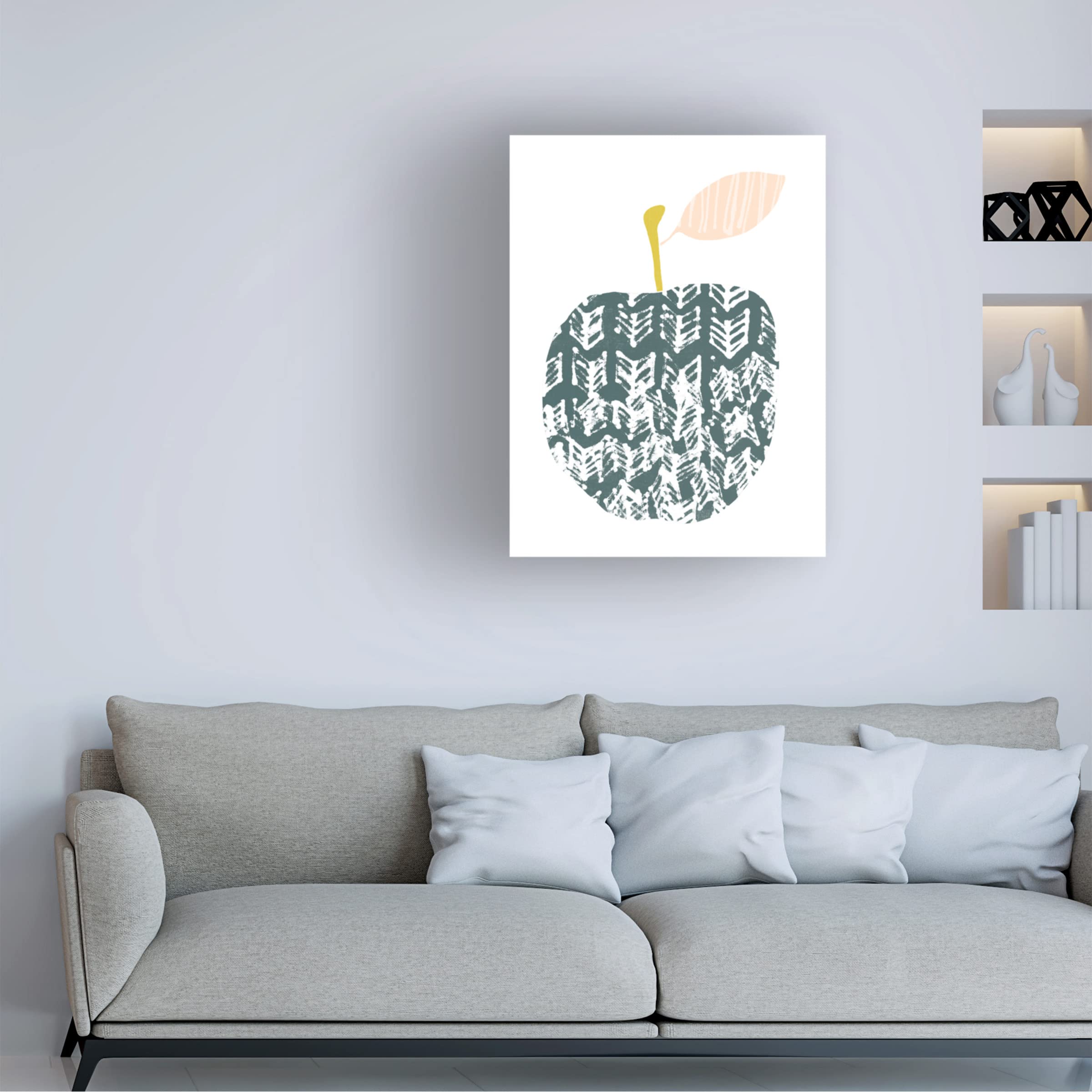 Cut Paper Fruit II Canvas Art Print by June Erica Vess - Modern Botanical Wall Decor for Living Room, Bedroom & Office | Trademark Fine Art Collection