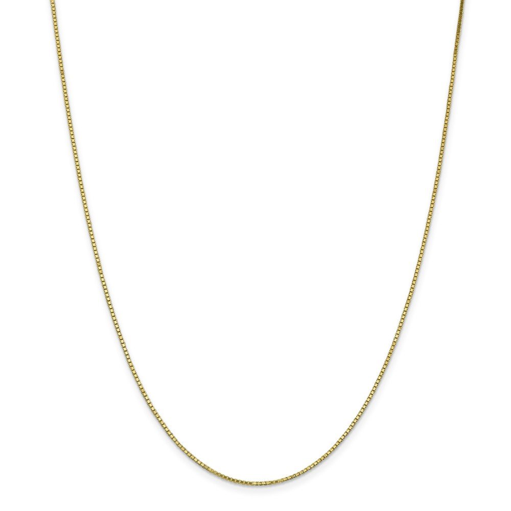 10K Solid Yellow Gold 1.10mm Box Chain Necklace with Lobster Clasp - Dainty Minimalist Jewelry for Women, Perfect for Everyday Wear, Layering & Gift Giving