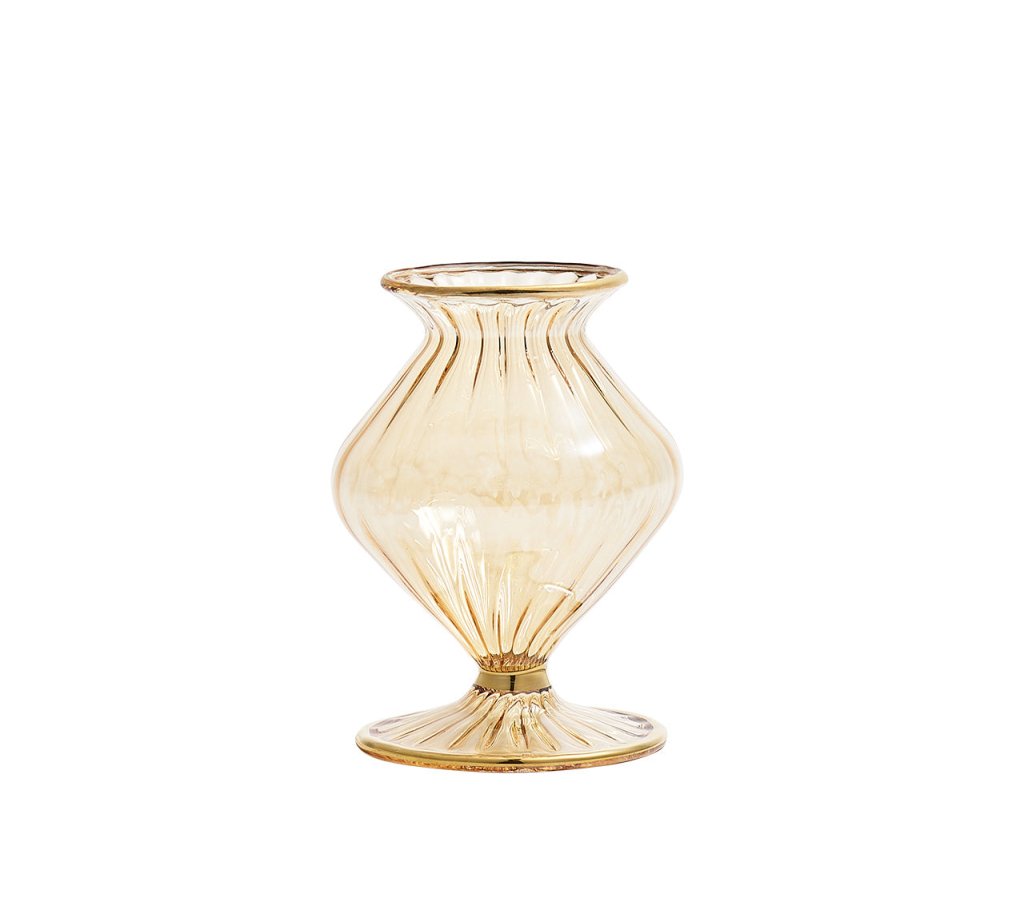 Champagne Scallop Bud Vase - Elegant Floral Centerpiece for Weddings, Home Decor & Table Settings