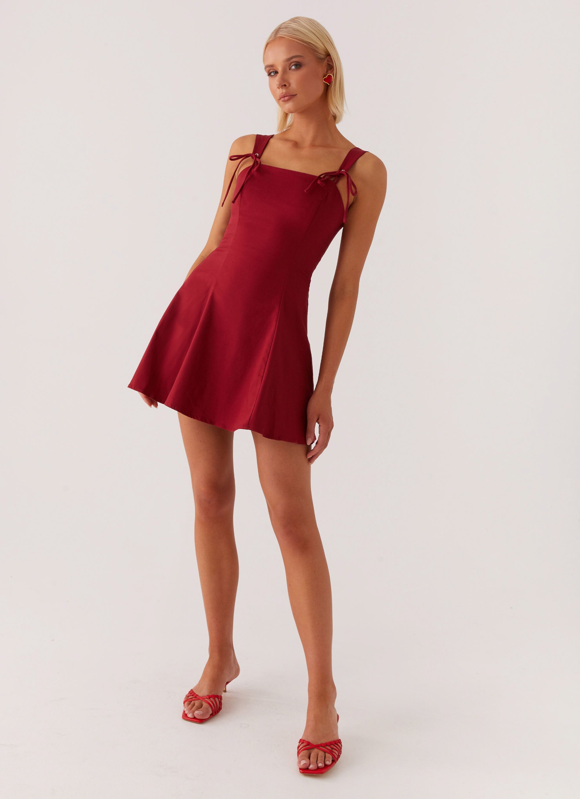 Jamaya Tie Mini Dress - Sexy Red Bodycon Dress for Women | Perfect for Date Night, Parties & Club Wear