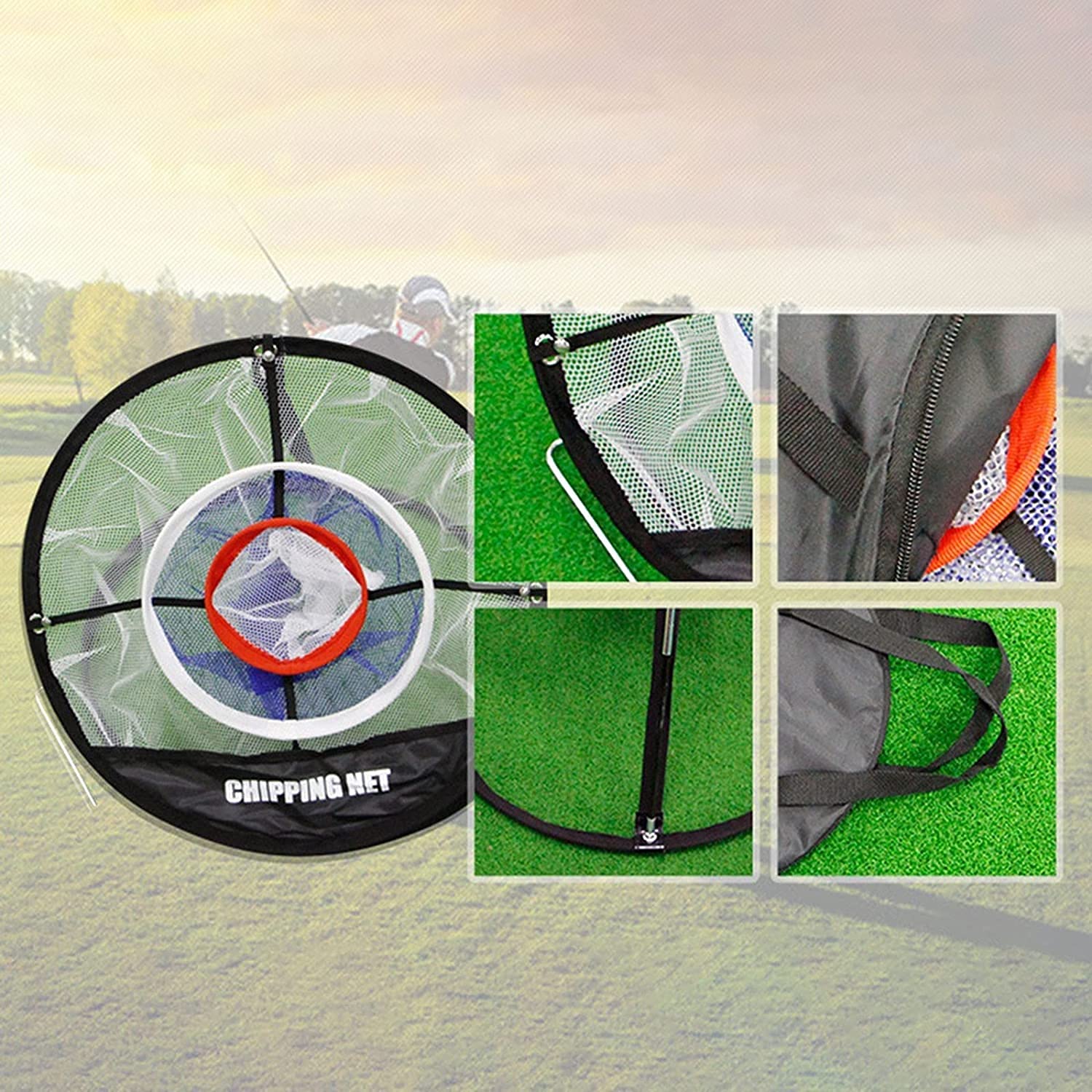 YAOJIA 3-Layer Portable Golf Chipping Net - Indoor/Outdoor Golf Practice Target Training Net for Men | Perfect for Backyard, Driving Range & Home Golf Games | Great Golf Gift for Men & Women