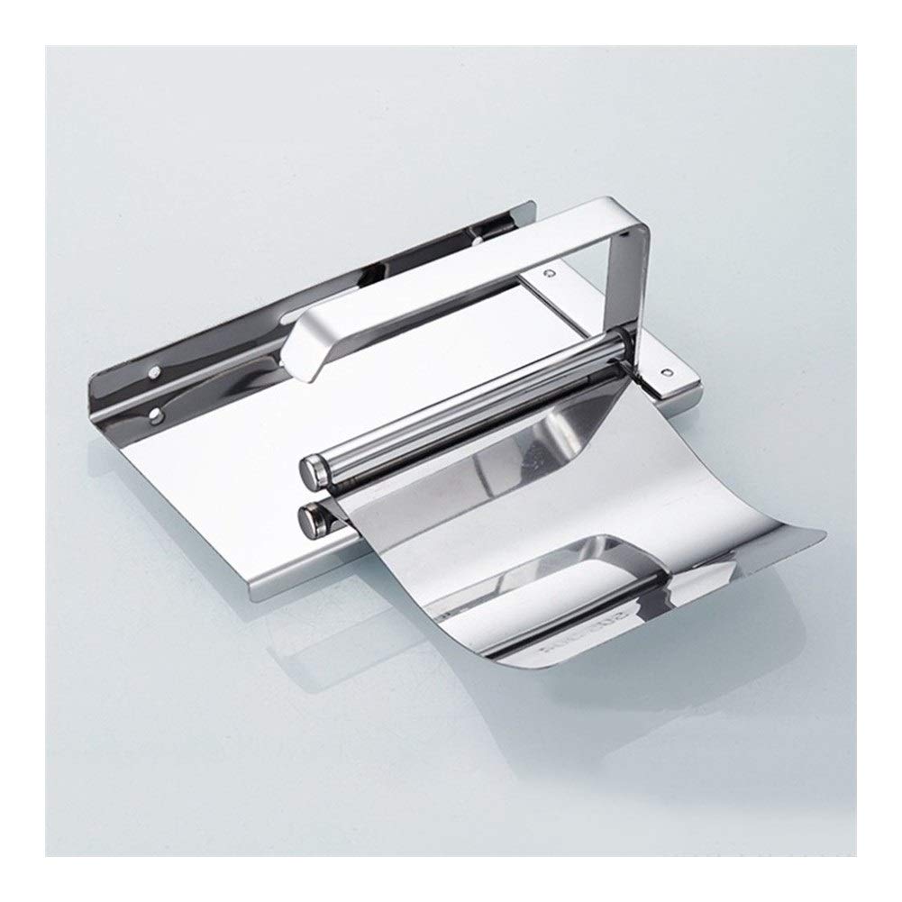 ZQALOVE Stainless Steel Wall Mounted Tissue Holder - Rustproof Bathroom & Kitchen Paper Towel Roll Dispenser - Perfect for Home, Office, and RV Use