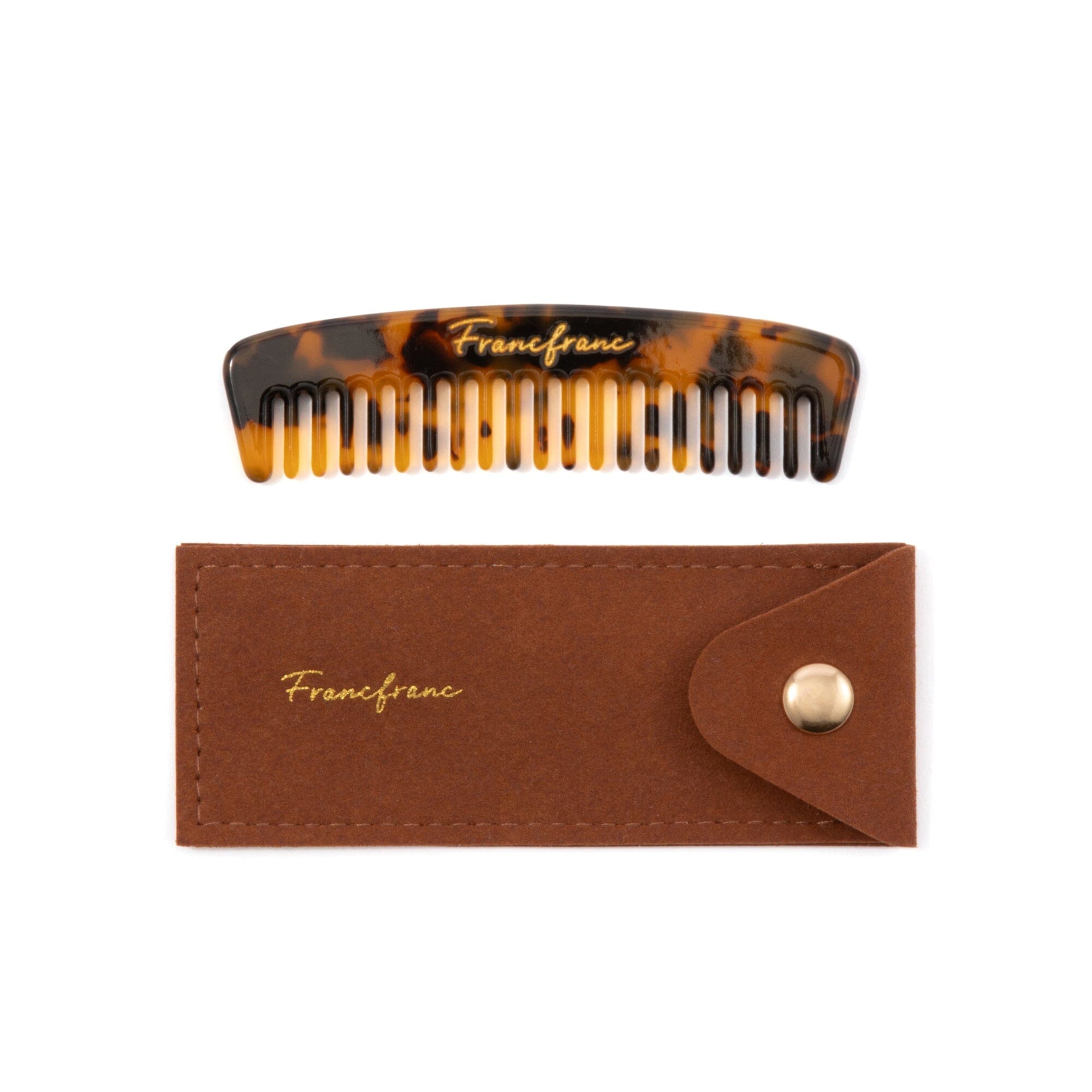 Compact Travel Comb with Pouch - Smooth Detangling Hairbrush for Men & Women | Perfect for On-the-Go Styling, Travel Essentials, and Everyday Carry