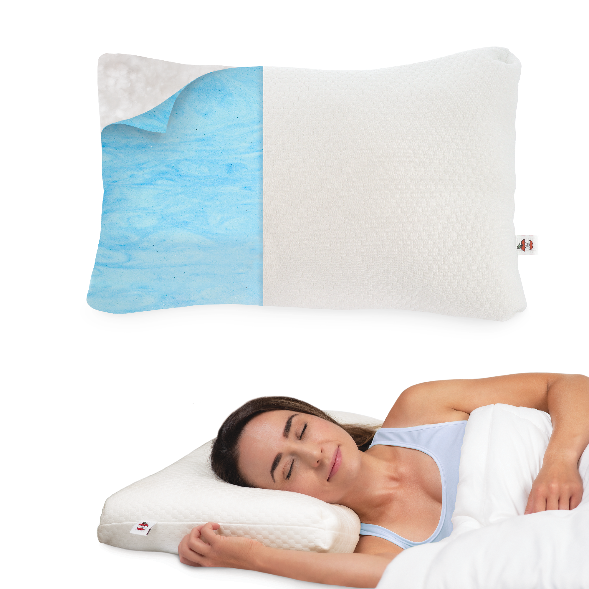 Adjust A Loft Fiber Adjustable Comfort Pillow - Standard/Full Size for Side, Back & Stomach Sleepers - Hypoallergenic & Breathable Bed Pillow for Neck Support & Pain Relief
