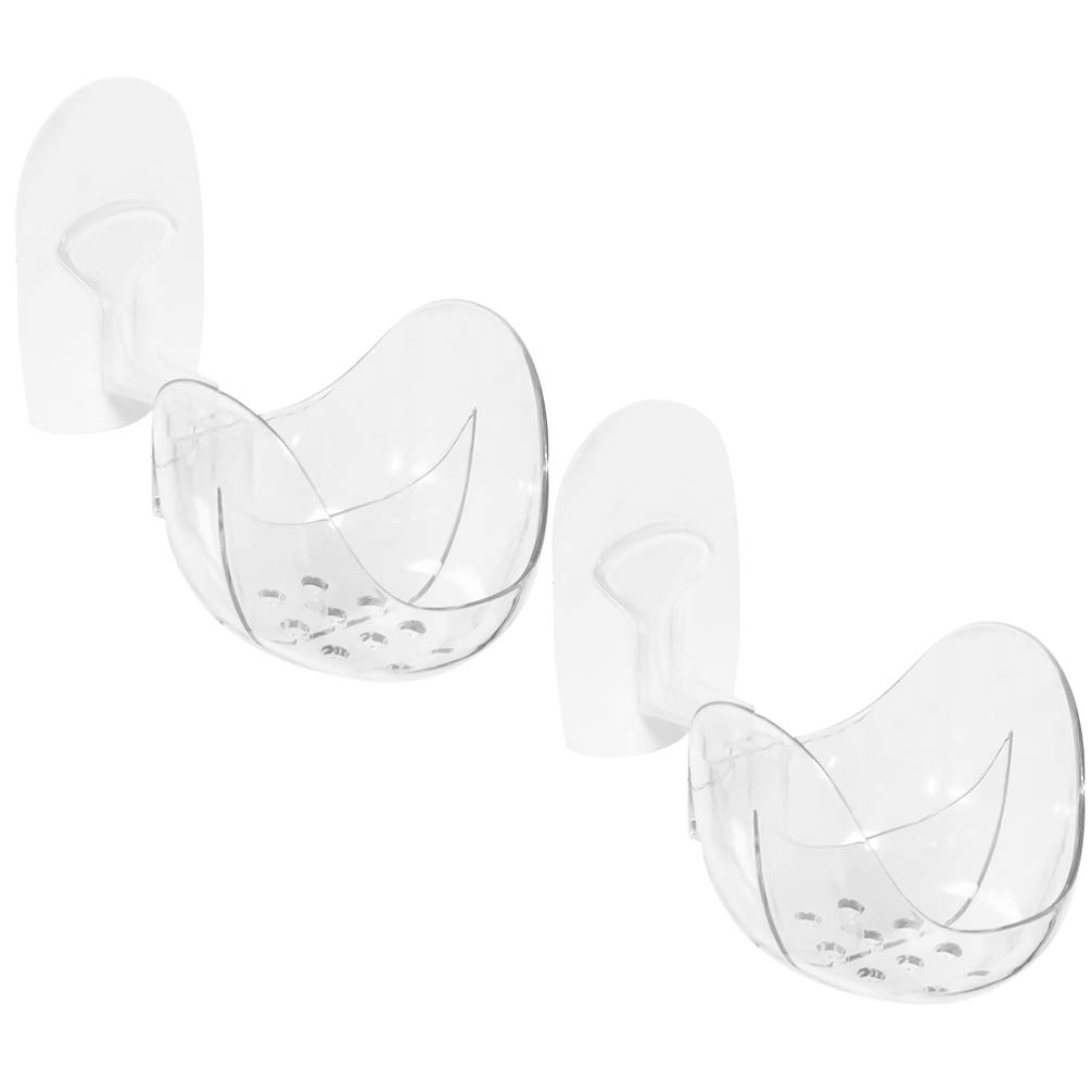 VOSAREA Makeup Sponge Holder - 2pcs Wall-Mounted Beauty Blender & Powder Puff Drying Rack for Bathroom Organization