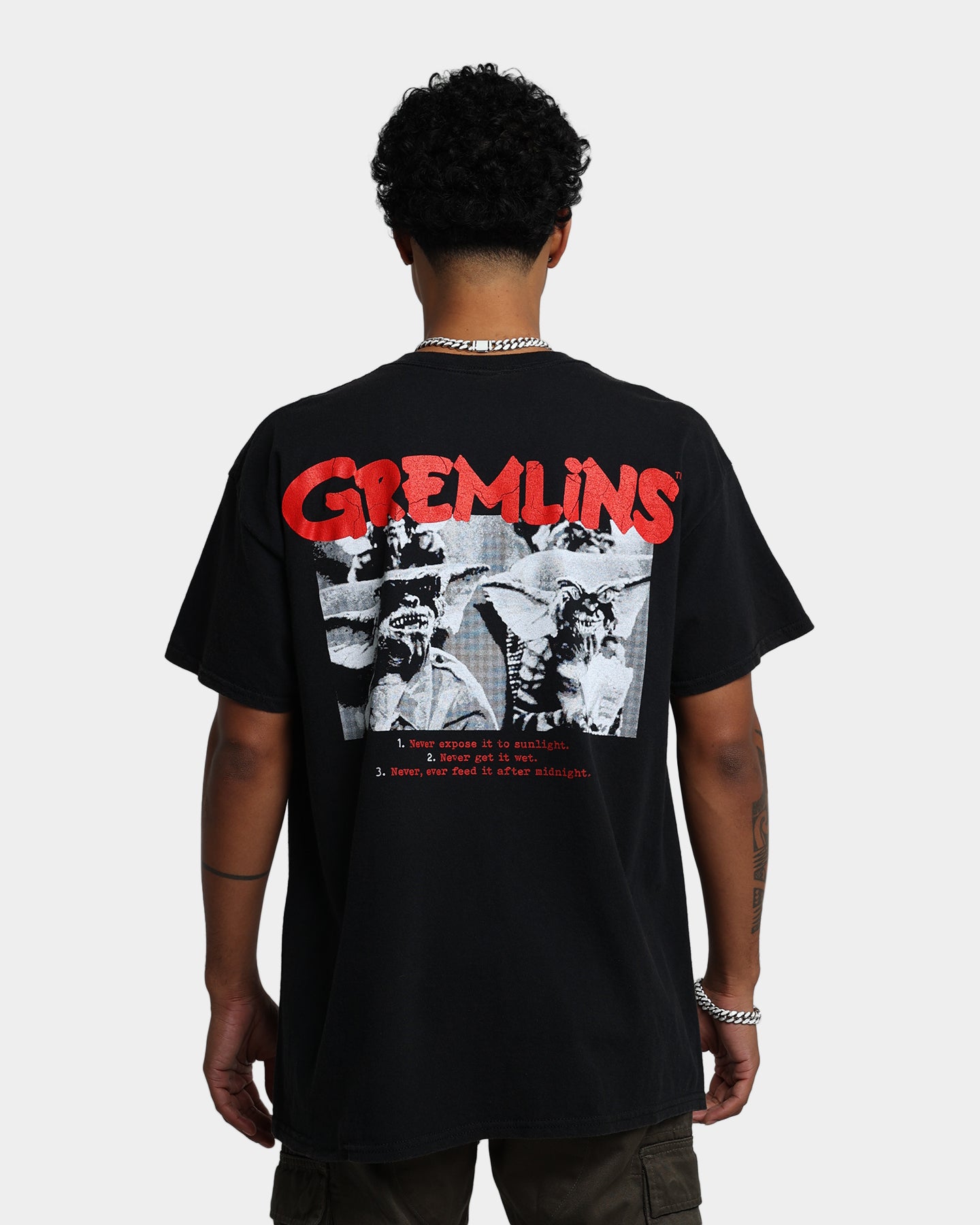 Vintage Gremlins Graphic T-Shirt - Black Washed Cotton Tee - American Thrift Style - Perfect for Casual Wear, Halloween Costumes & 80s Movie Fan Gifts