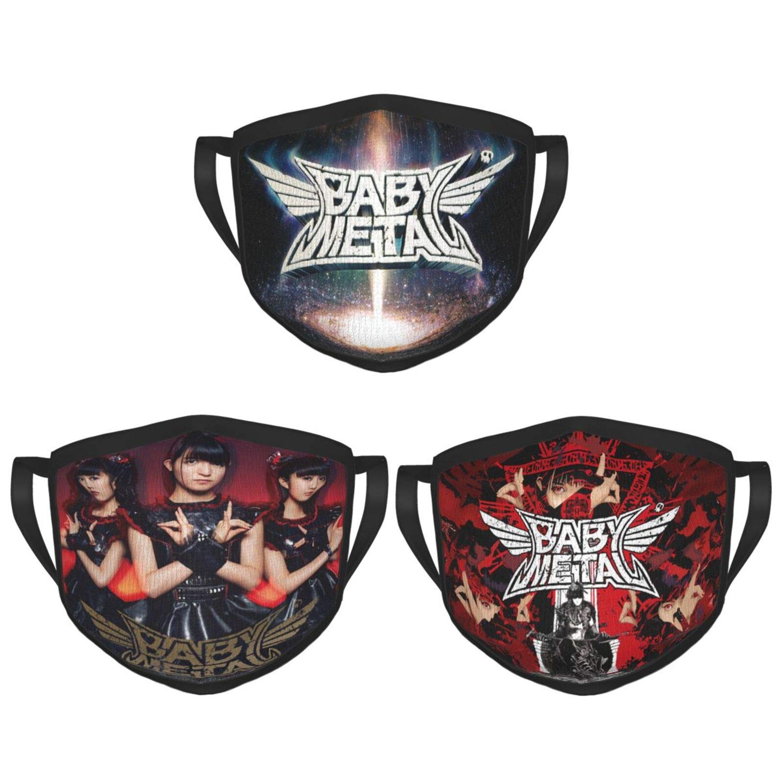 Babymetal Face Mask for Adults - Windproof & Warm Black Border Mask for Outdoor Sports, Hiking, Running & Cycling (3-Pack) - Breathable & Comfortable Face Cover for Cold Weather Protection