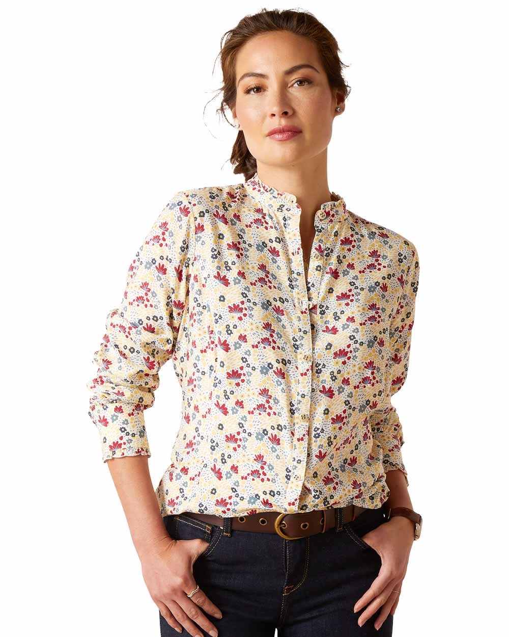 Ariat Women's Clarion Blouse - Long Sleeve Button Down Shirt for Work & Casual Wear | Perfect for Office, Riding & Outdoor Activities